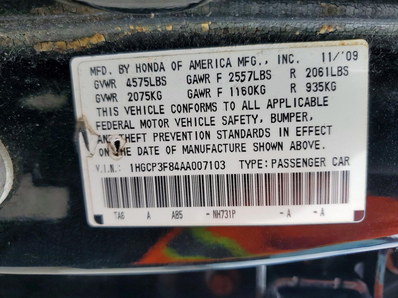 2010 Honda Accord Exl Black vin: 1HGCP3F84AA007103