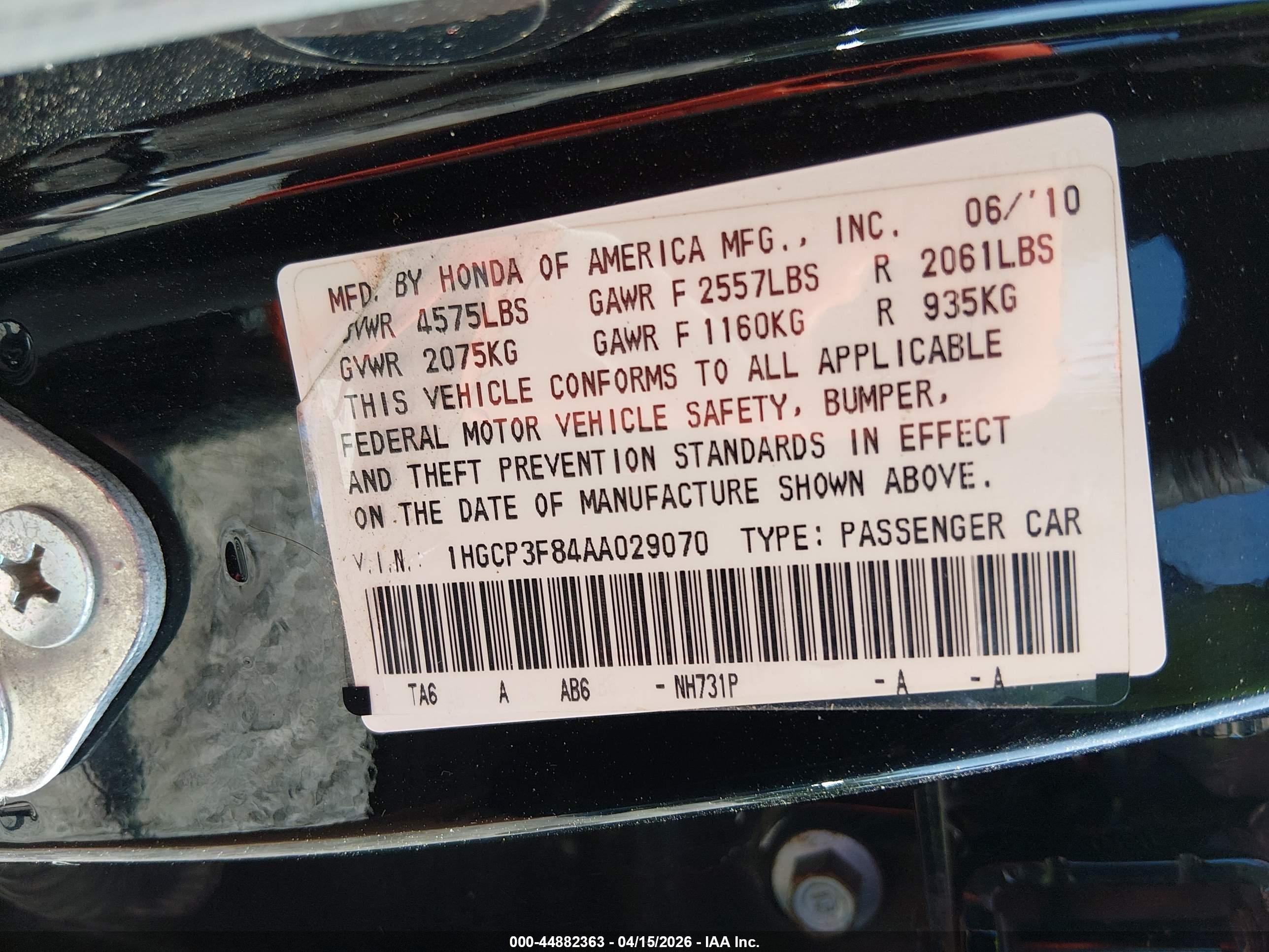 2010 Honda Accord 3.5 Ex-l Black vin: 1HGCP3F84AA029070