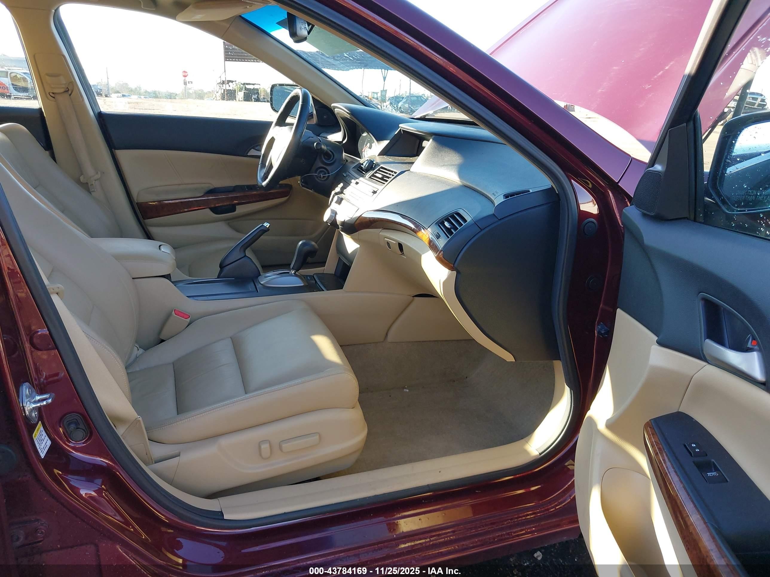 2011 Honda Accord 3.5 Ex-l Burgundy vin: 1HGCP3F84BA007832