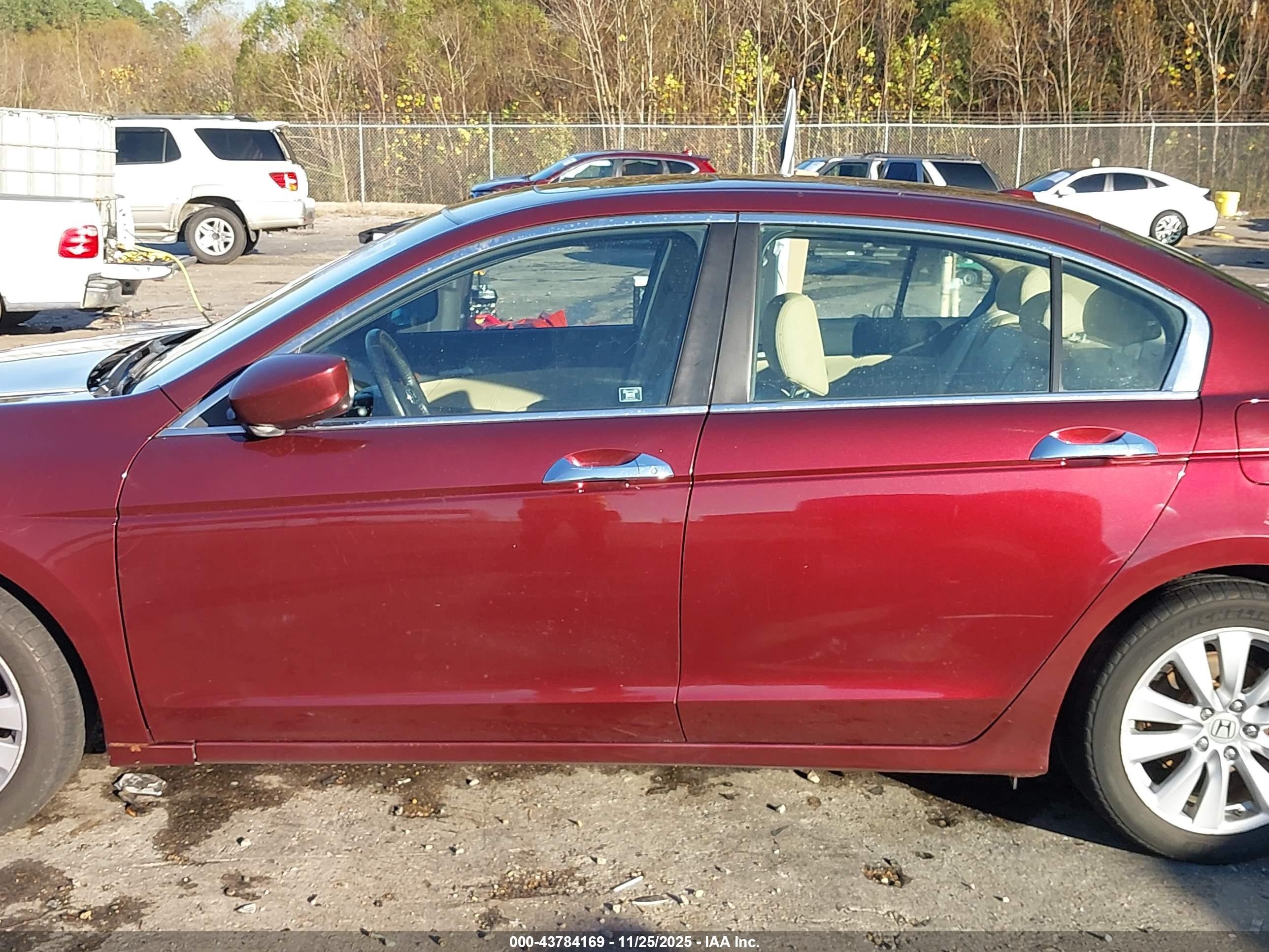 2011 Honda Accord 3.5 Ex-l Burgundy vin: 1HGCP3F84BA007832