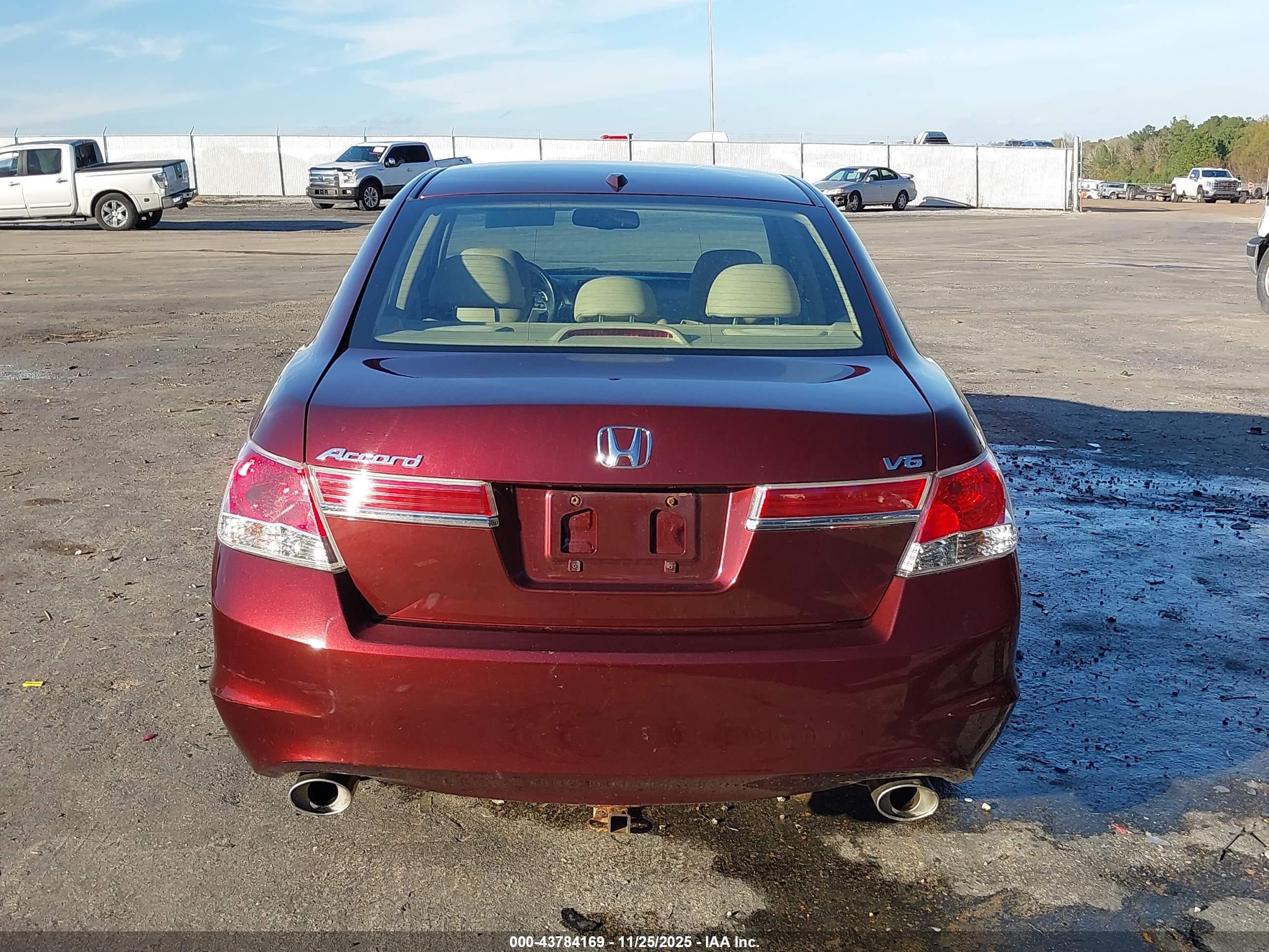 2011 Honda Accord 3.5 Ex-l Burgundy vin: 1HGCP3F84BA007832
