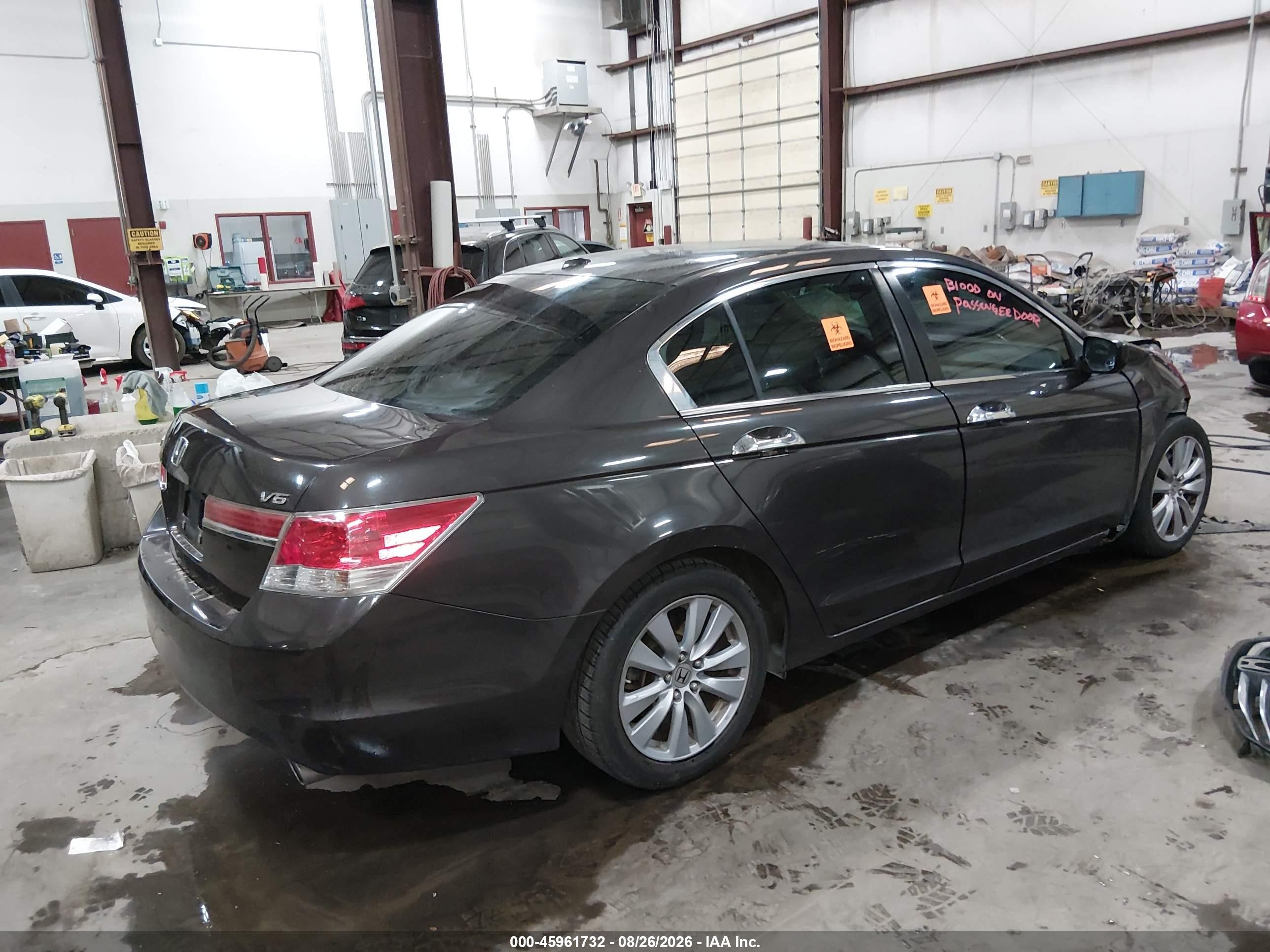 2011 Honda Accord 3.5 Ex-l Black vin: 1HGCP3F84BA008639
