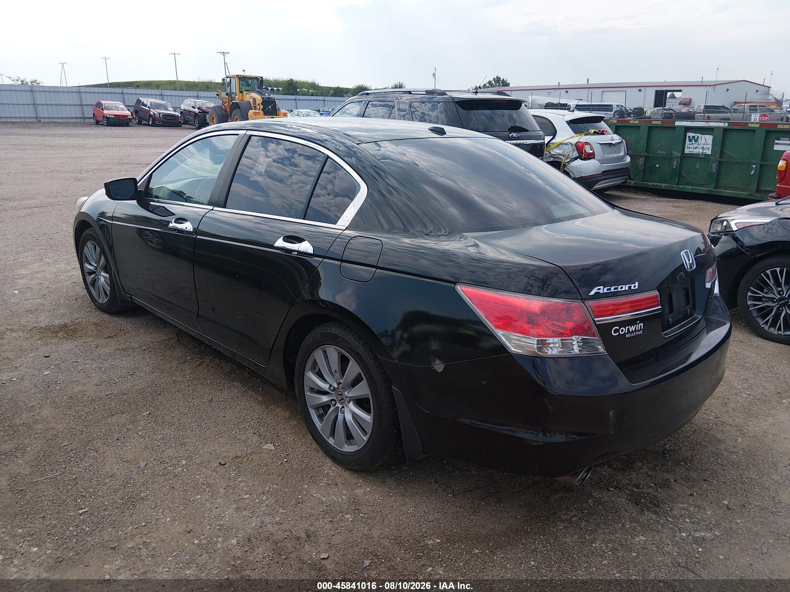 2011 Honda Accord 3.5 Ex-l Black vin: 1HGCP3F84BA011119
