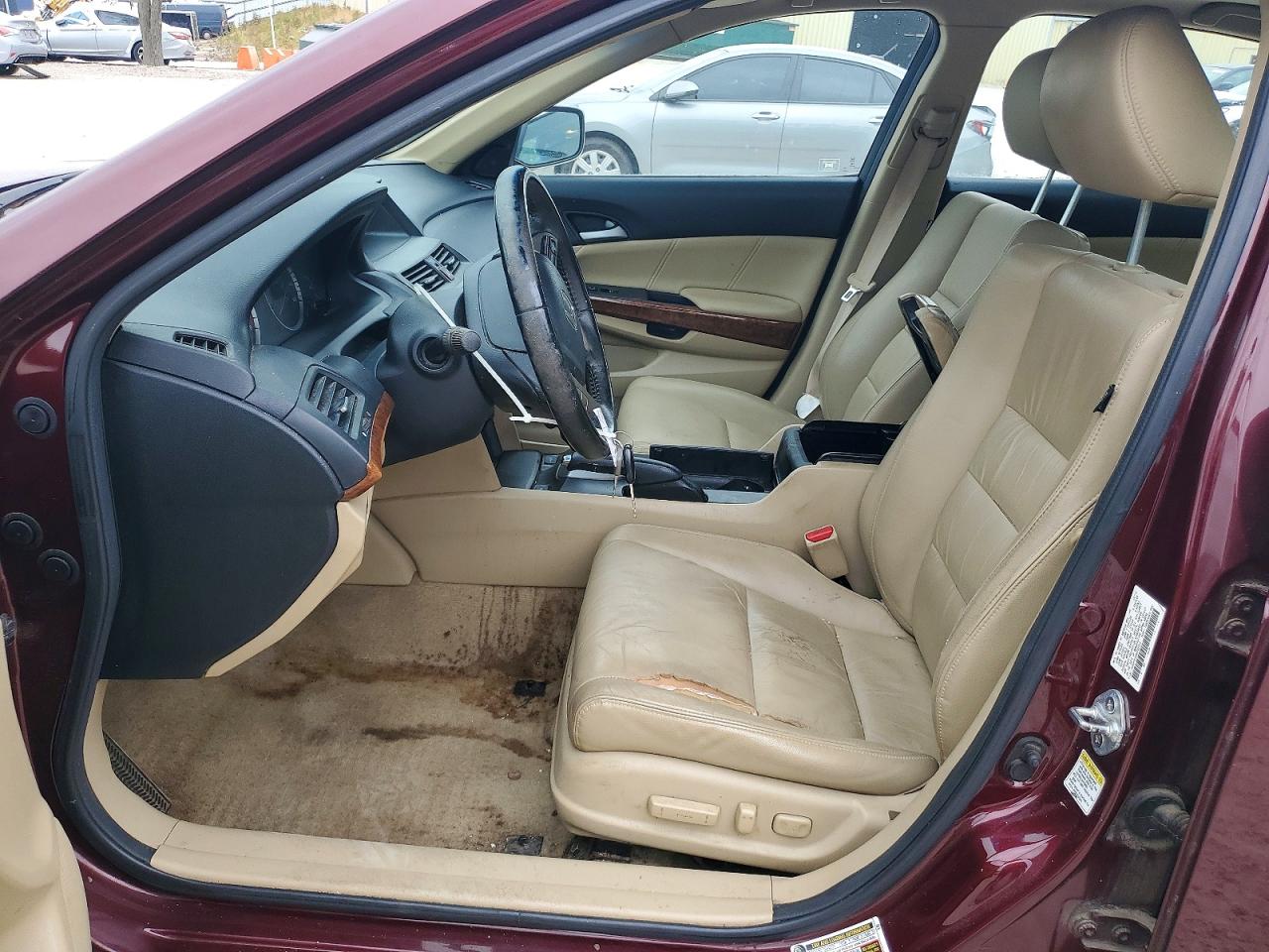 2011 Honda Accord Exl Burgundy vin: 1HGCP3F84BA022055