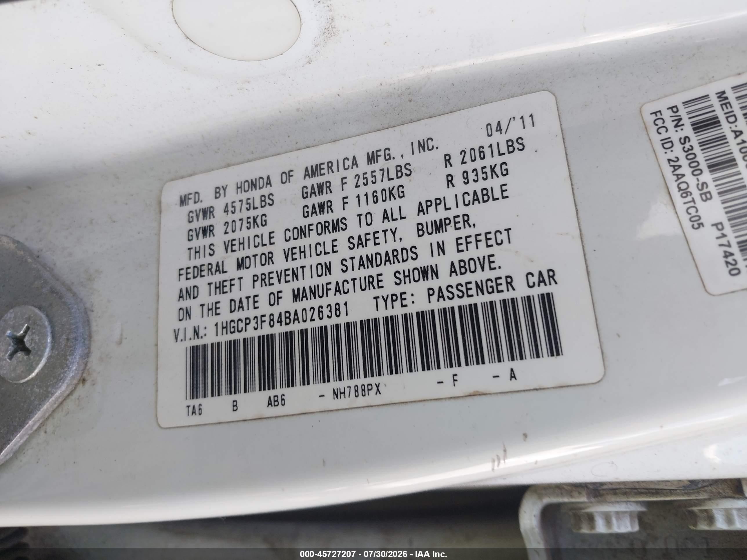 2011 Honda Accord 3.5 Ex-l White vin: 1HGCP3F84BA026381