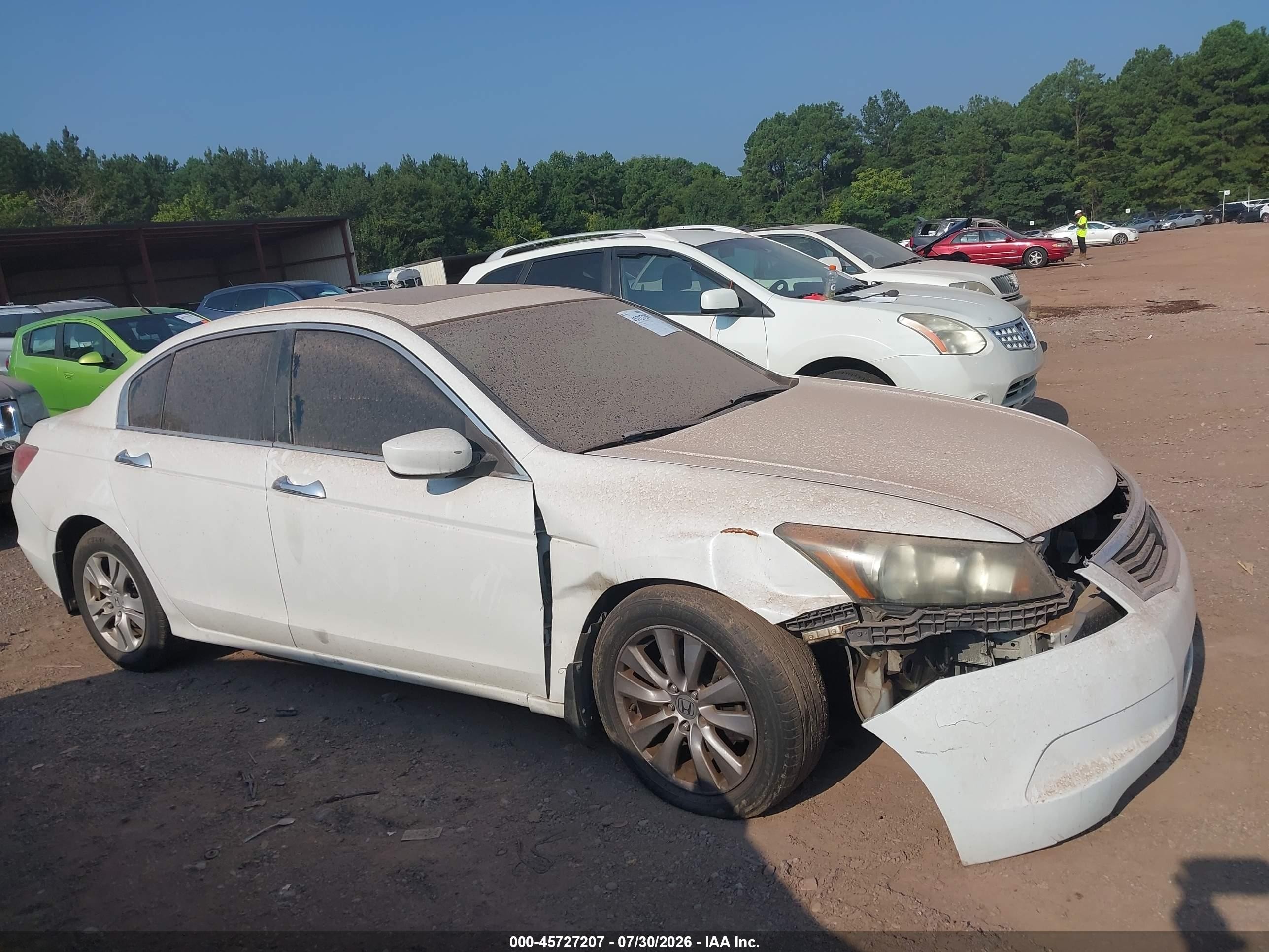 2011 Honda Accord 3.5 Ex-l White vin: 1HGCP3F84BA026381