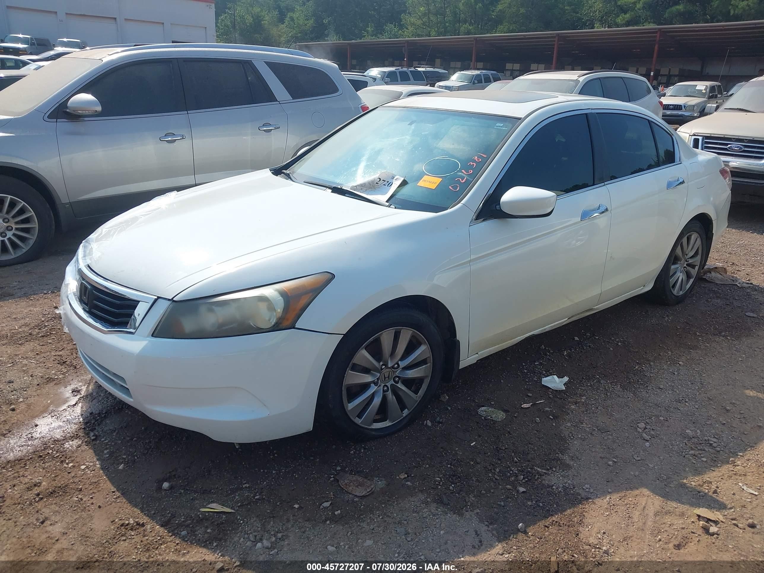 2011 Honda Accord 3.5 Ex-l White vin: 1HGCP3F84BA026381