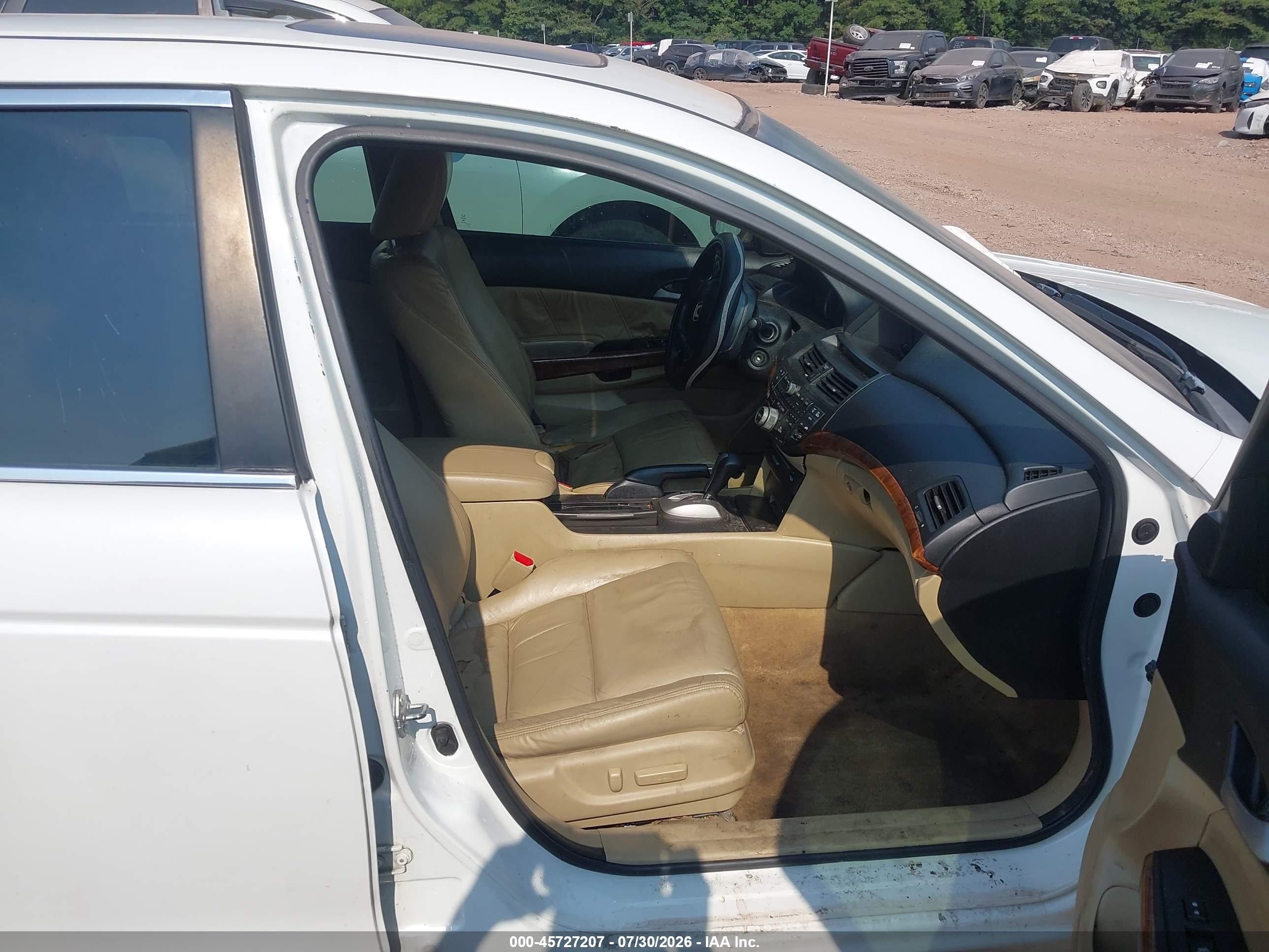 2011 Honda Accord 3.5 Ex-l White vin: 1HGCP3F84BA026381