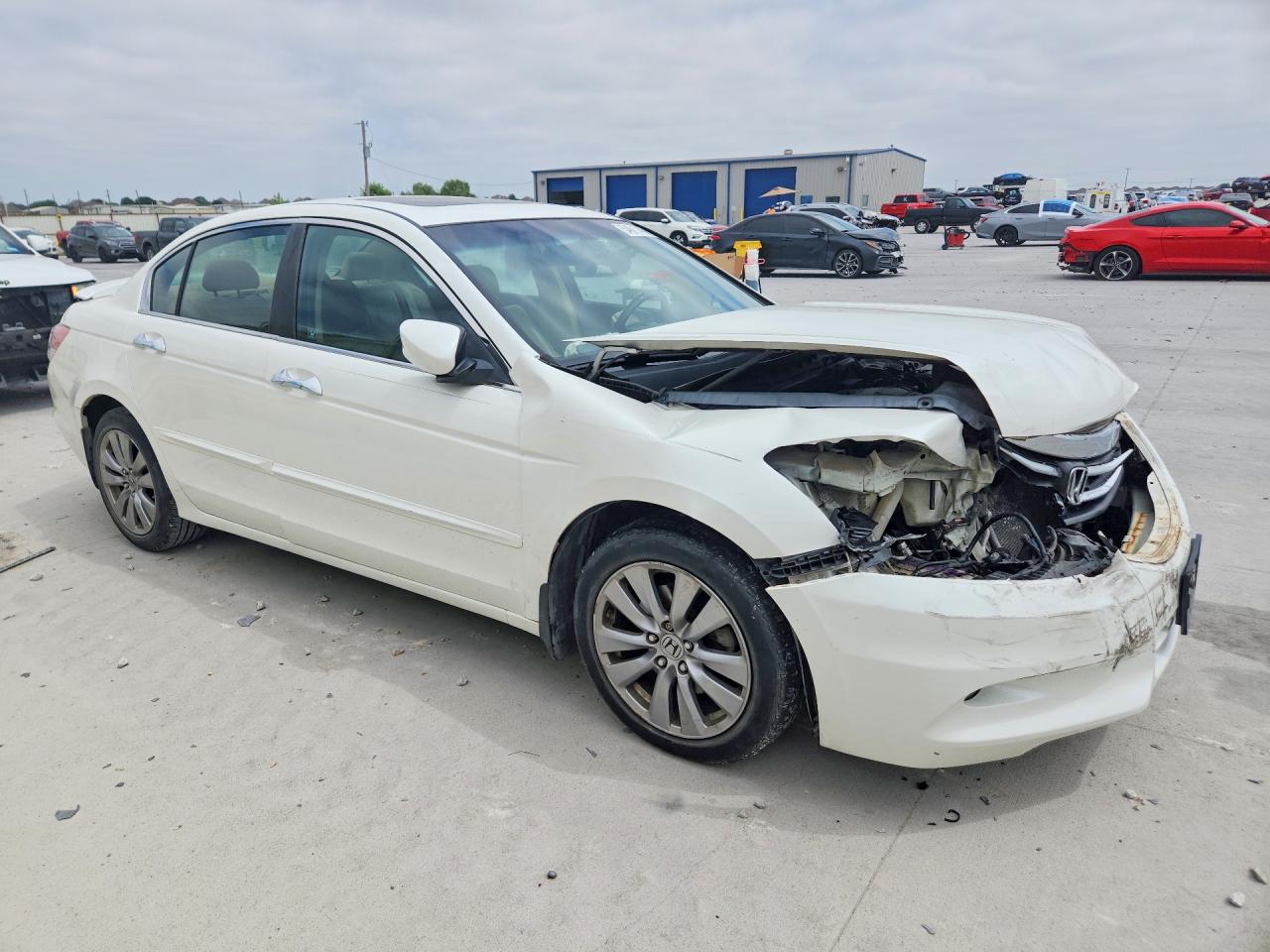 2011 Honda Accord Exl White vin: 1HGCP3F84BA032892