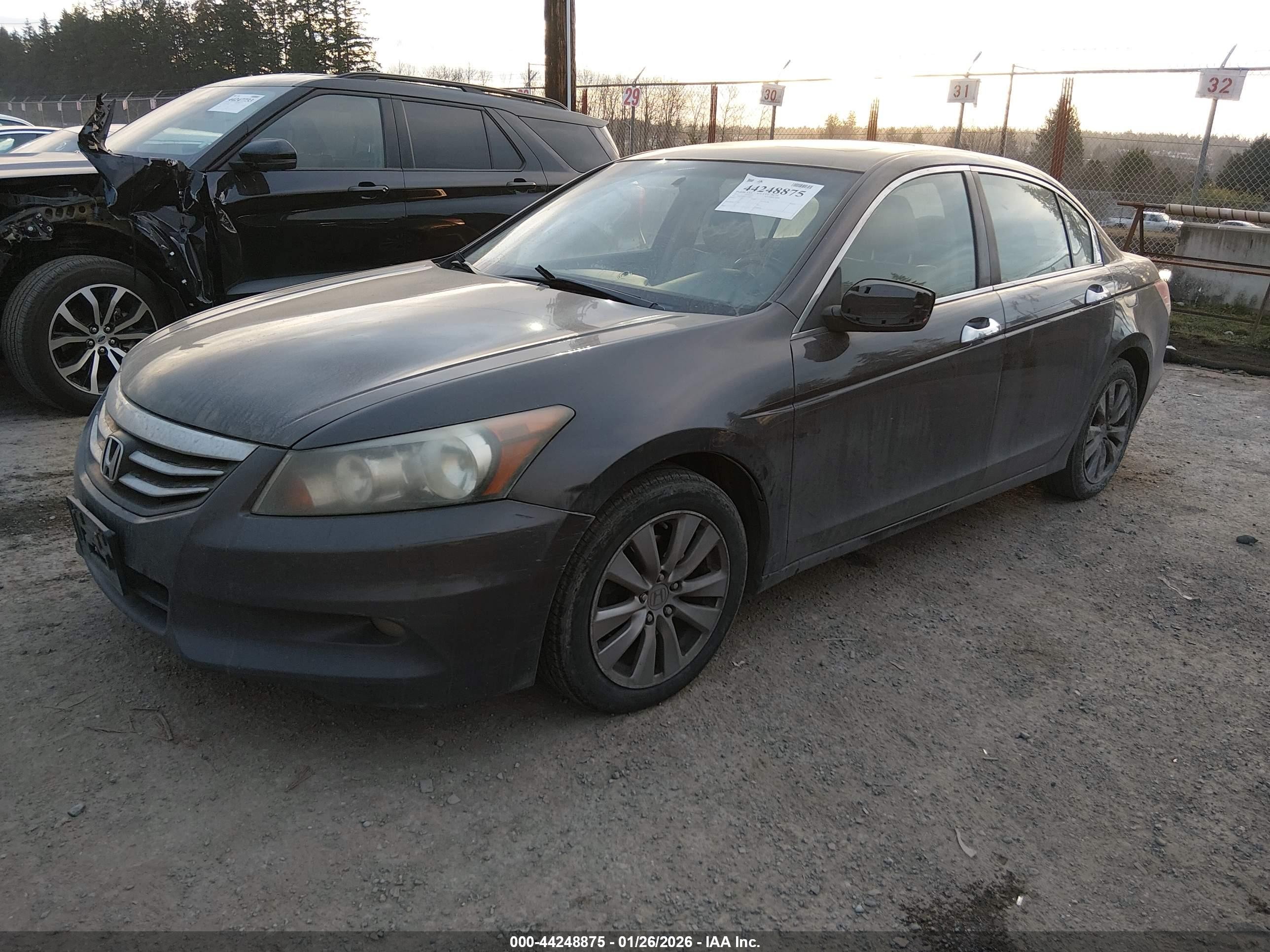 2012 Honda Accord Sdn 3.5 Ex-l/ex-l Gray vin: 1HGCP3F84CA000056