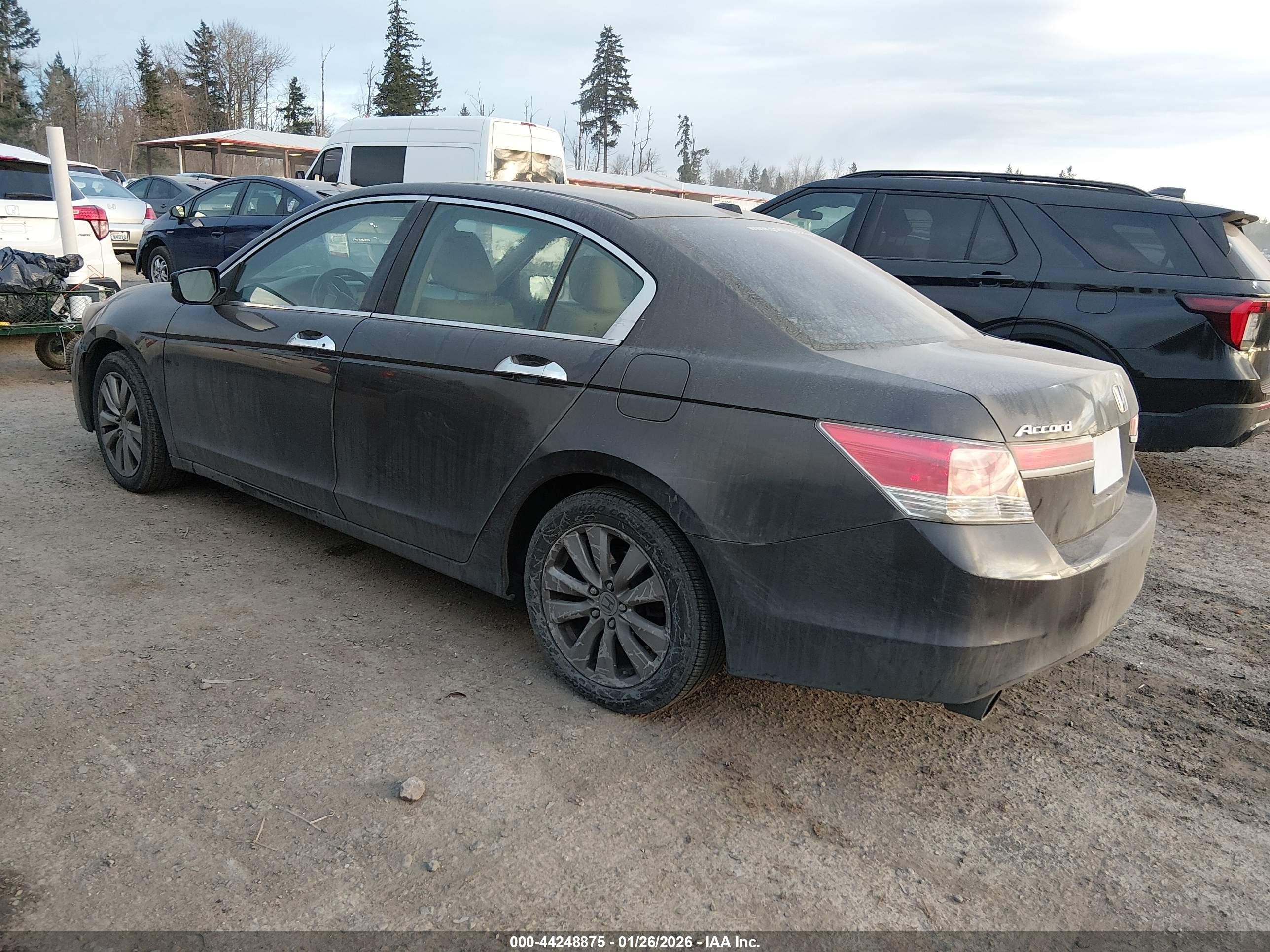 2012 Honda Accord Sdn 3.5 Ex-l/ex-l Gray vin: 1HGCP3F84CA000056