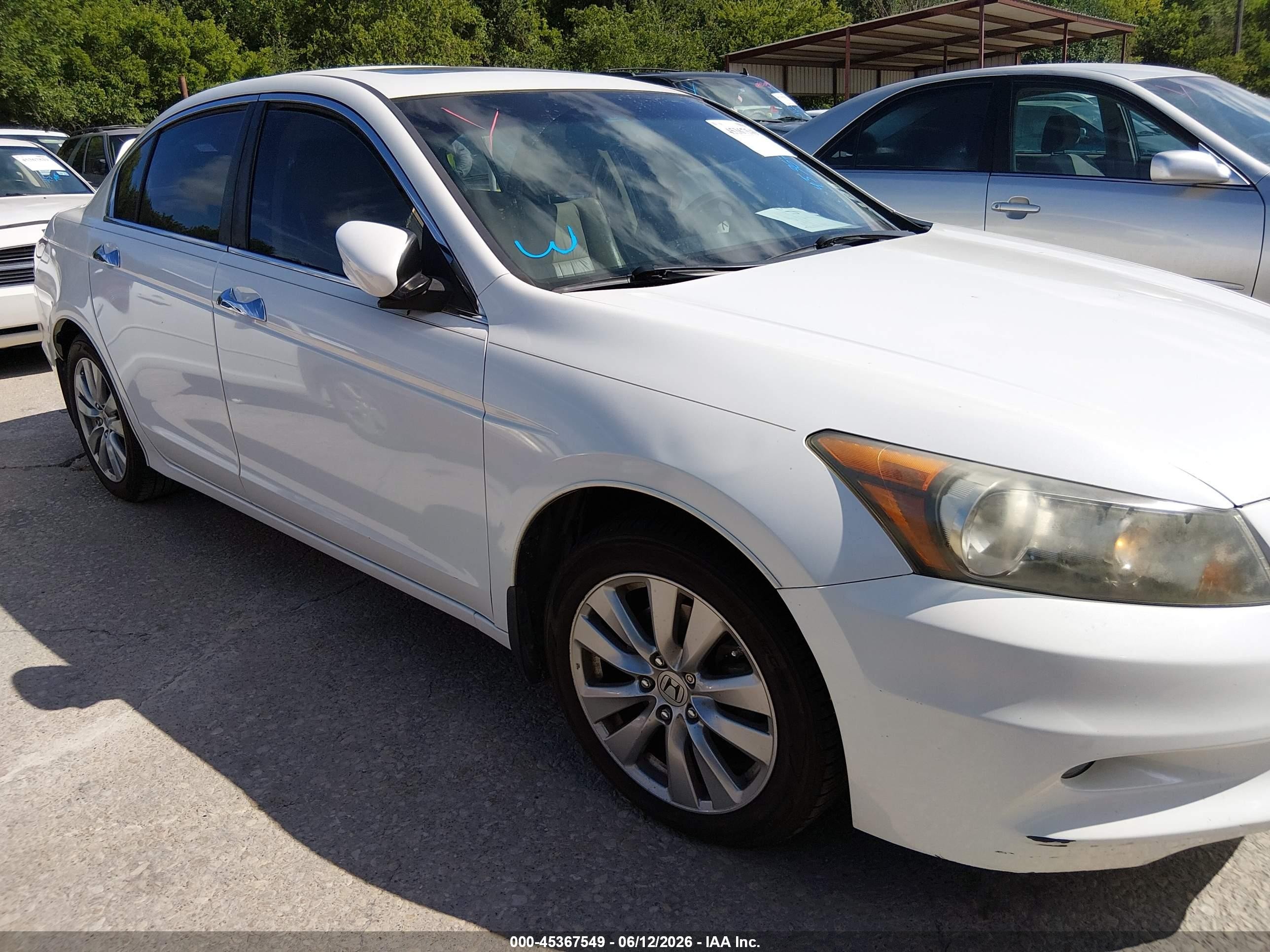 2012 Honda Accord 3.5 Ex-l White vin: 1HGCP3F84CA009744