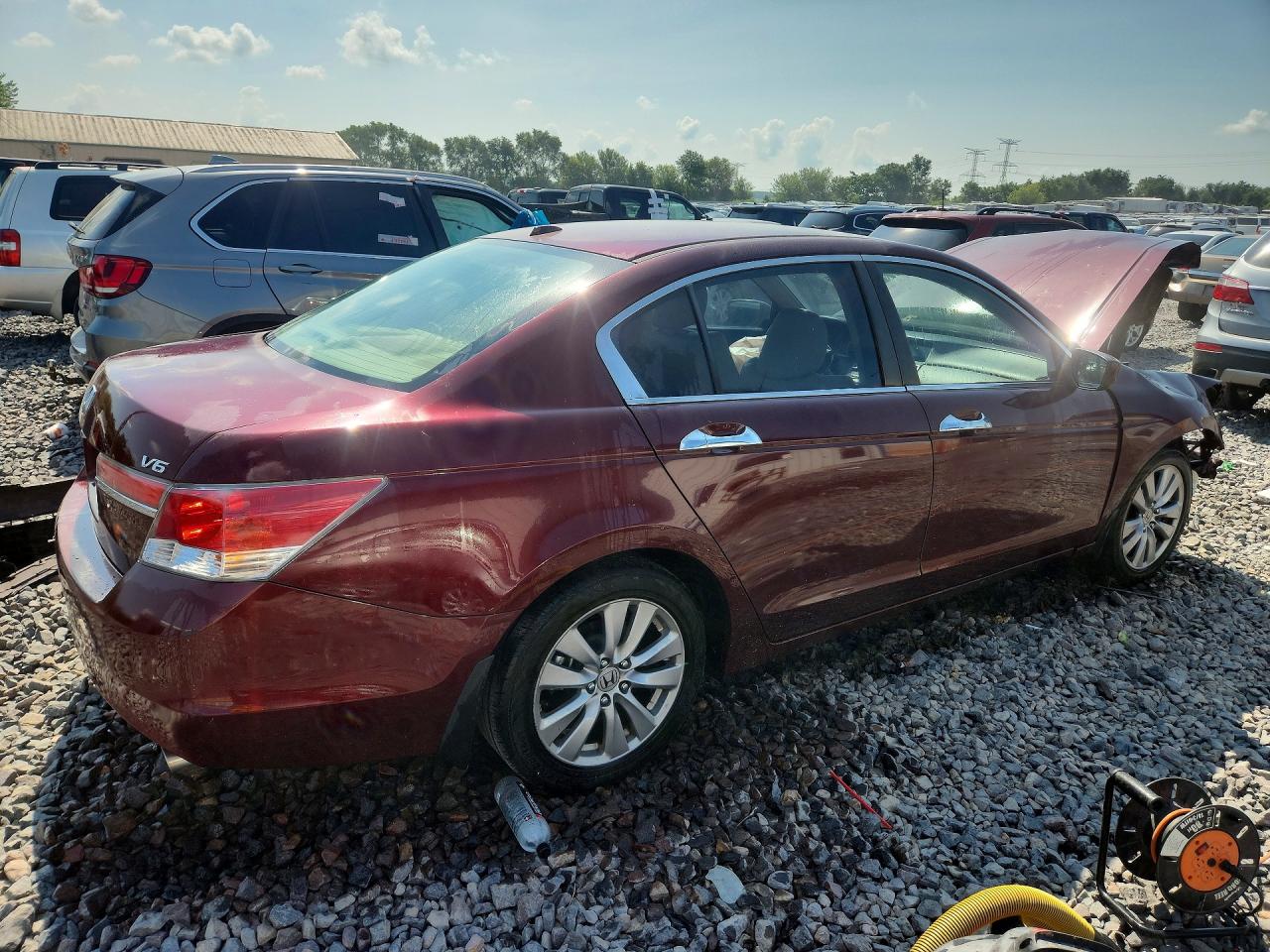2012 Honda Accord Exl Burgundy vin: 1HGCP3F84CA010795