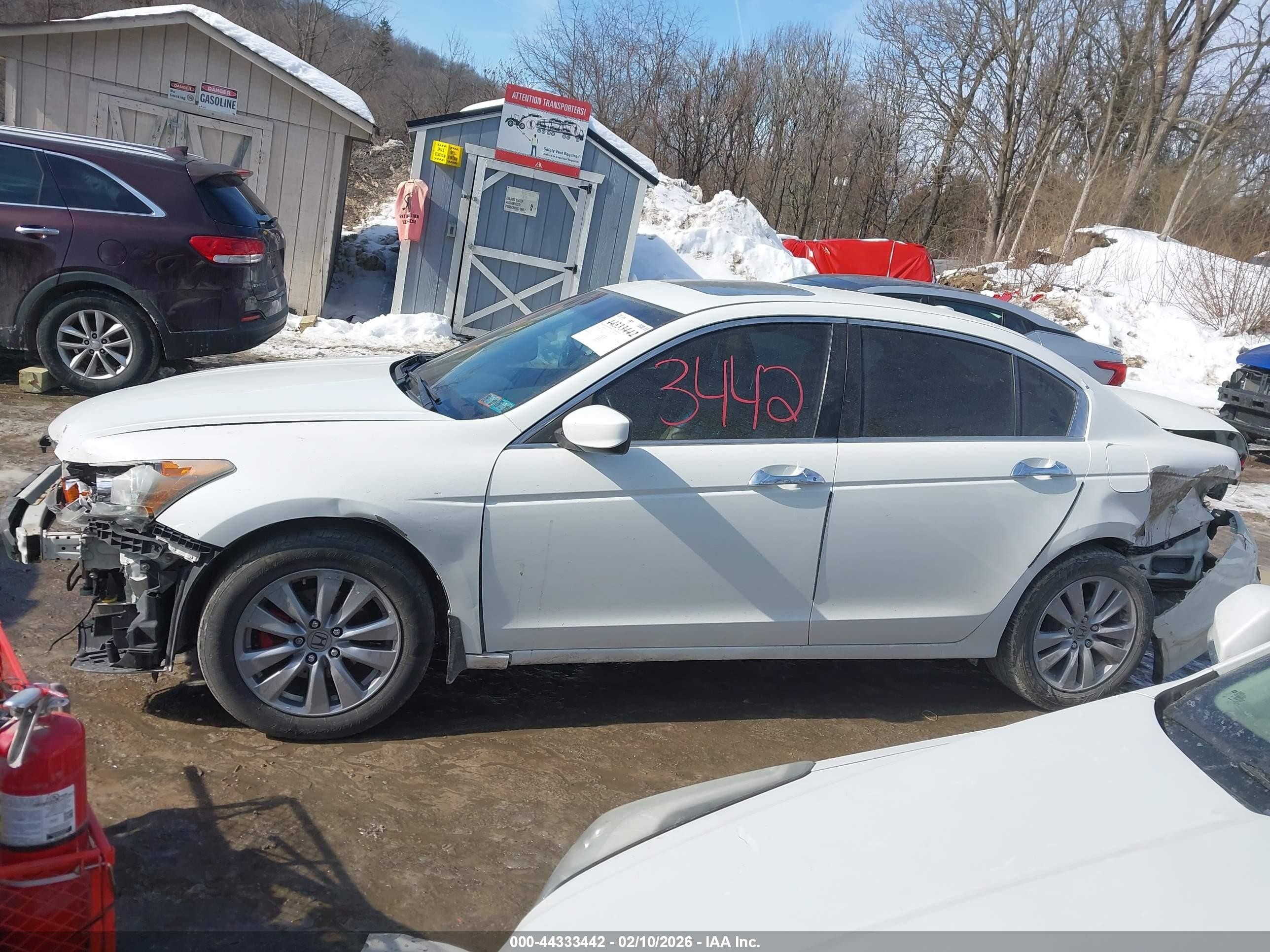 2012 Honda Accord Sdn 3.5 Ex-l/ex-l White vin: 1HGCP3F84CA018945