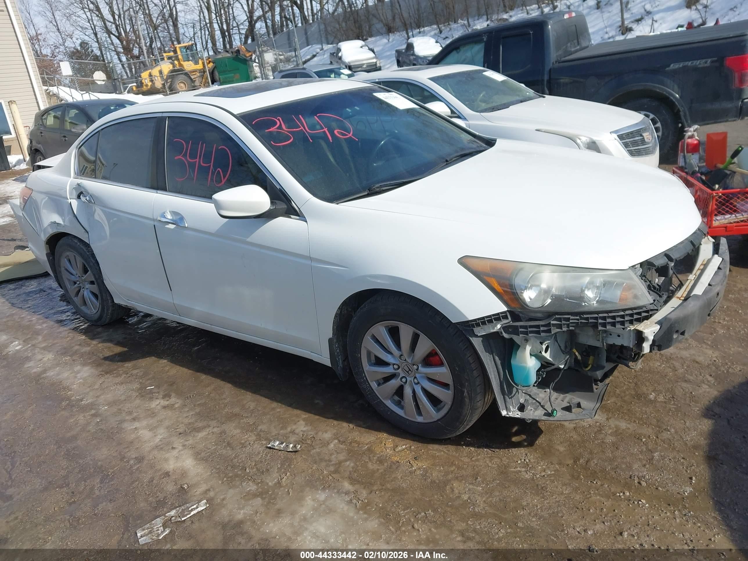 2012 Honda Accord Sdn 3.5 Ex-l/ex-l White vin: 1HGCP3F84CA018945
