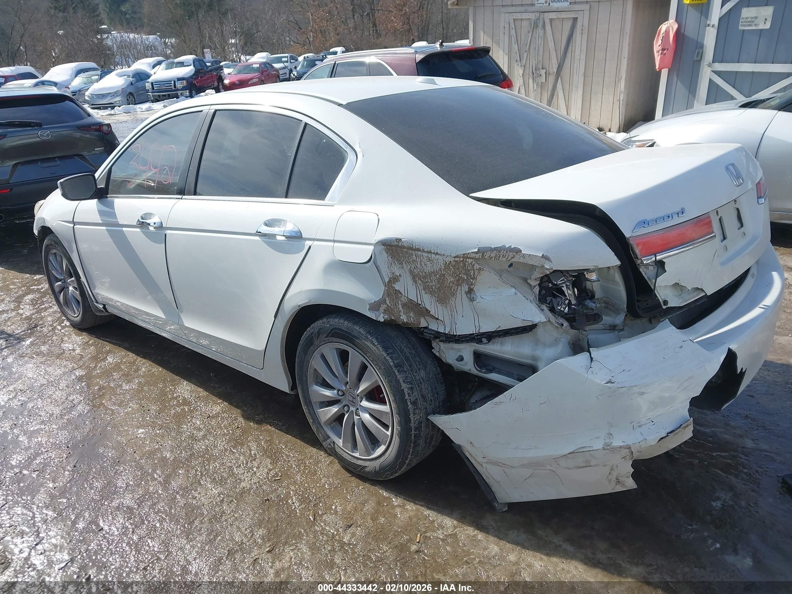 2012 Honda Accord Sdn 3.5 Ex-l/ex-l White vin: 1HGCP3F84CA018945