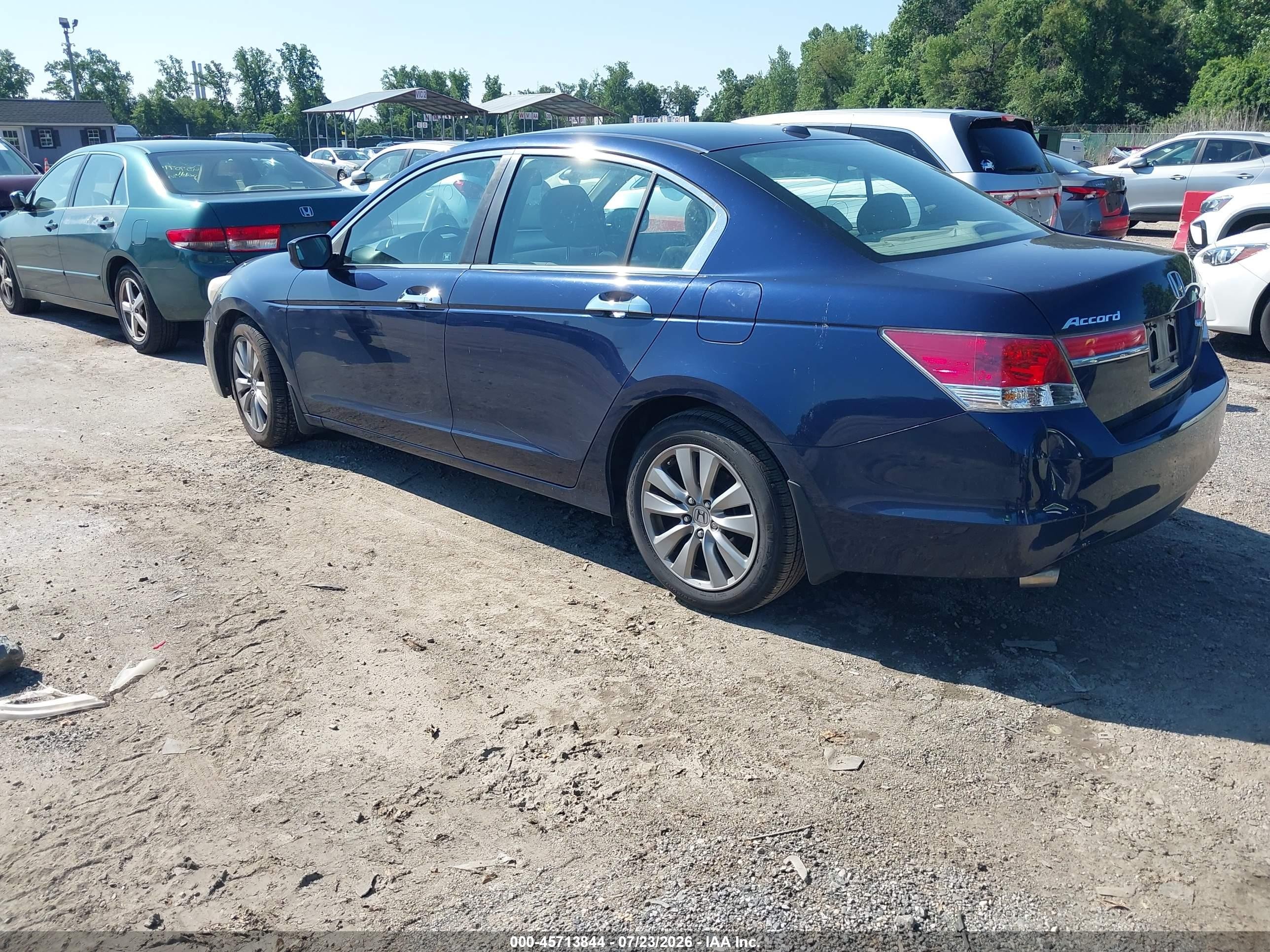 2012 Honda Accord 3.5 Ex-l Blue vin: 1HGCP3F84CA022140