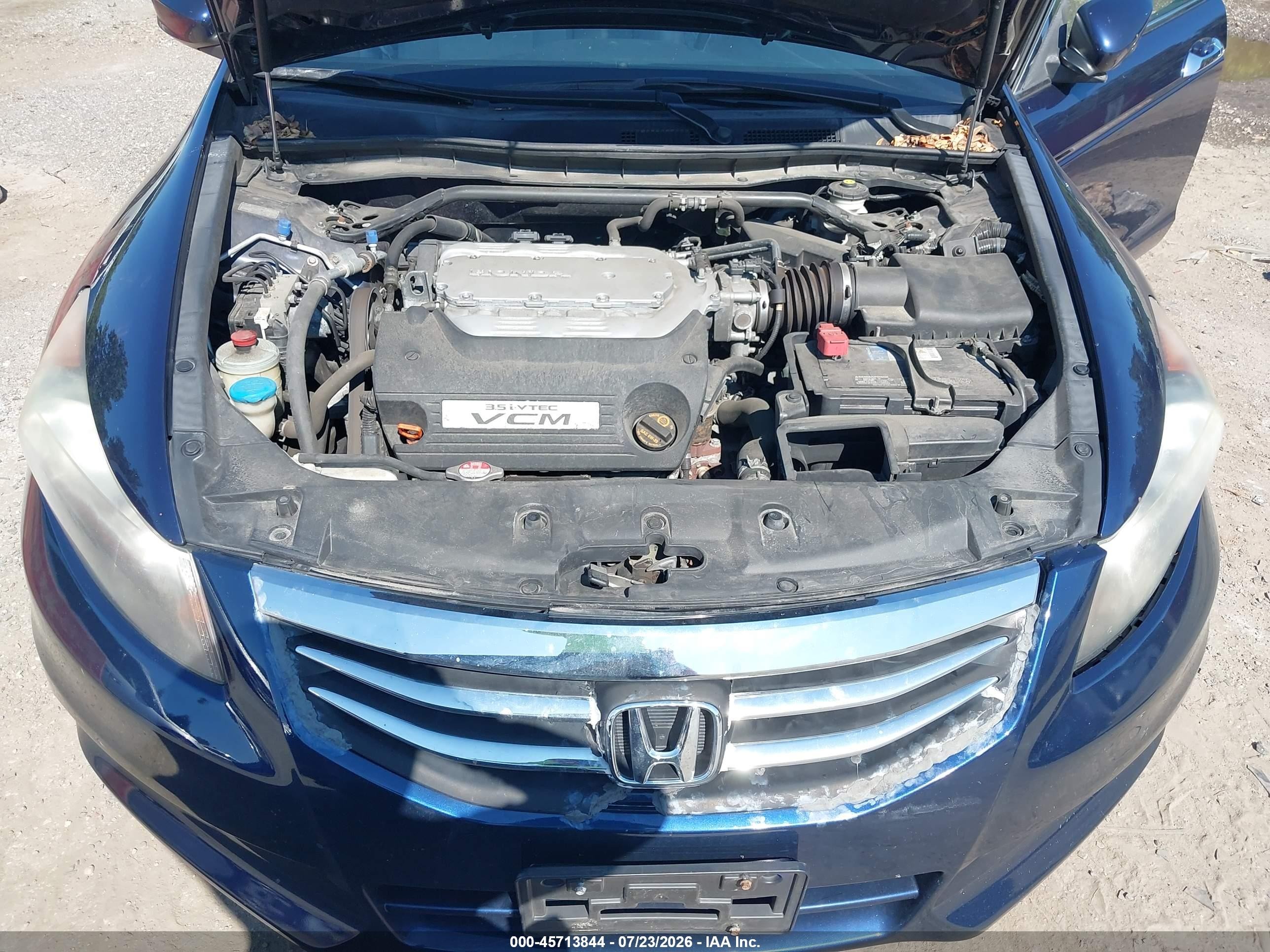2012 Honda Accord 3.5 Ex-l Blue vin: 1HGCP3F84CA022140