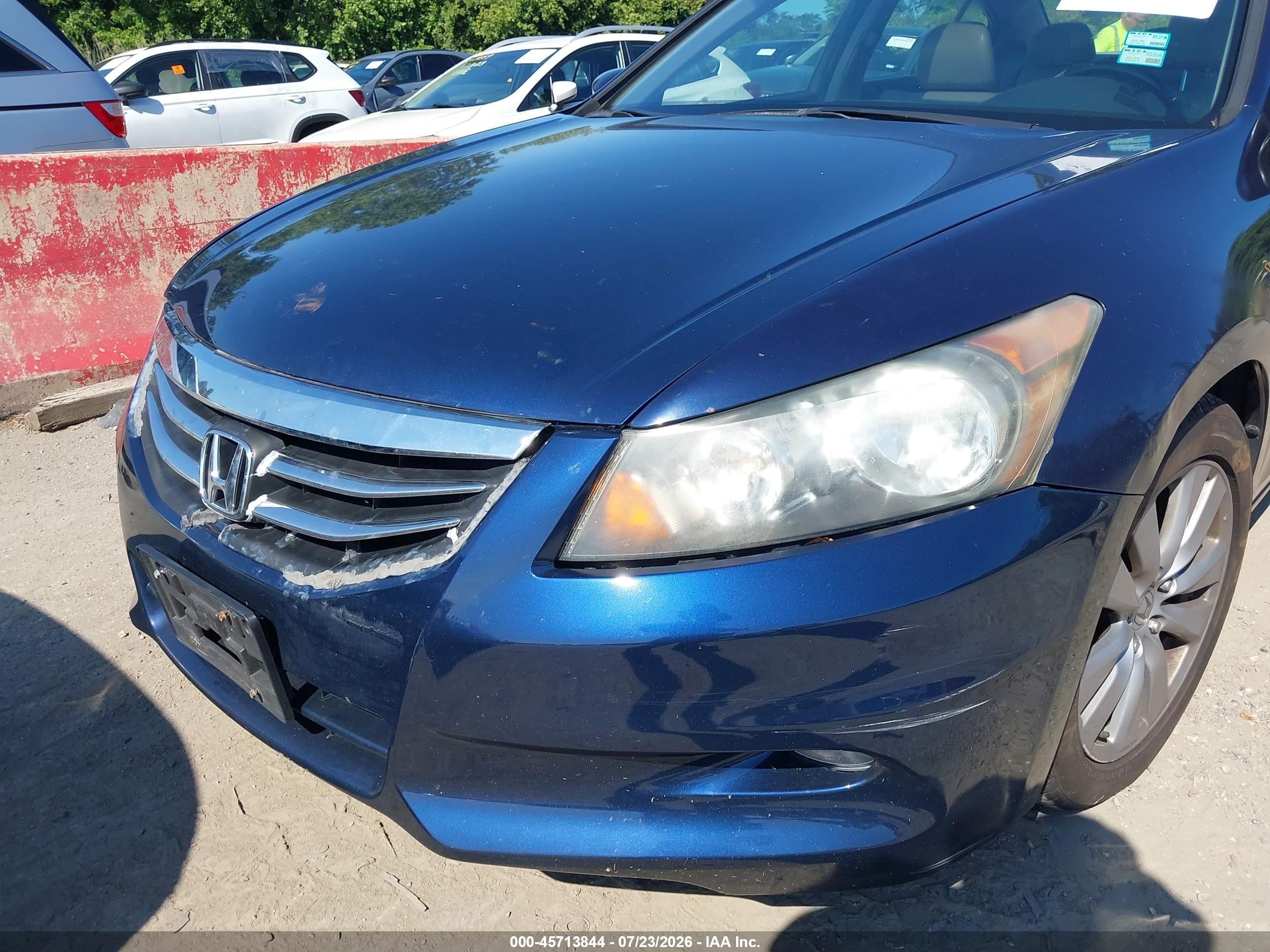 2012 Honda Accord 3.5 Ex-l Blue vin: 1HGCP3F84CA022140