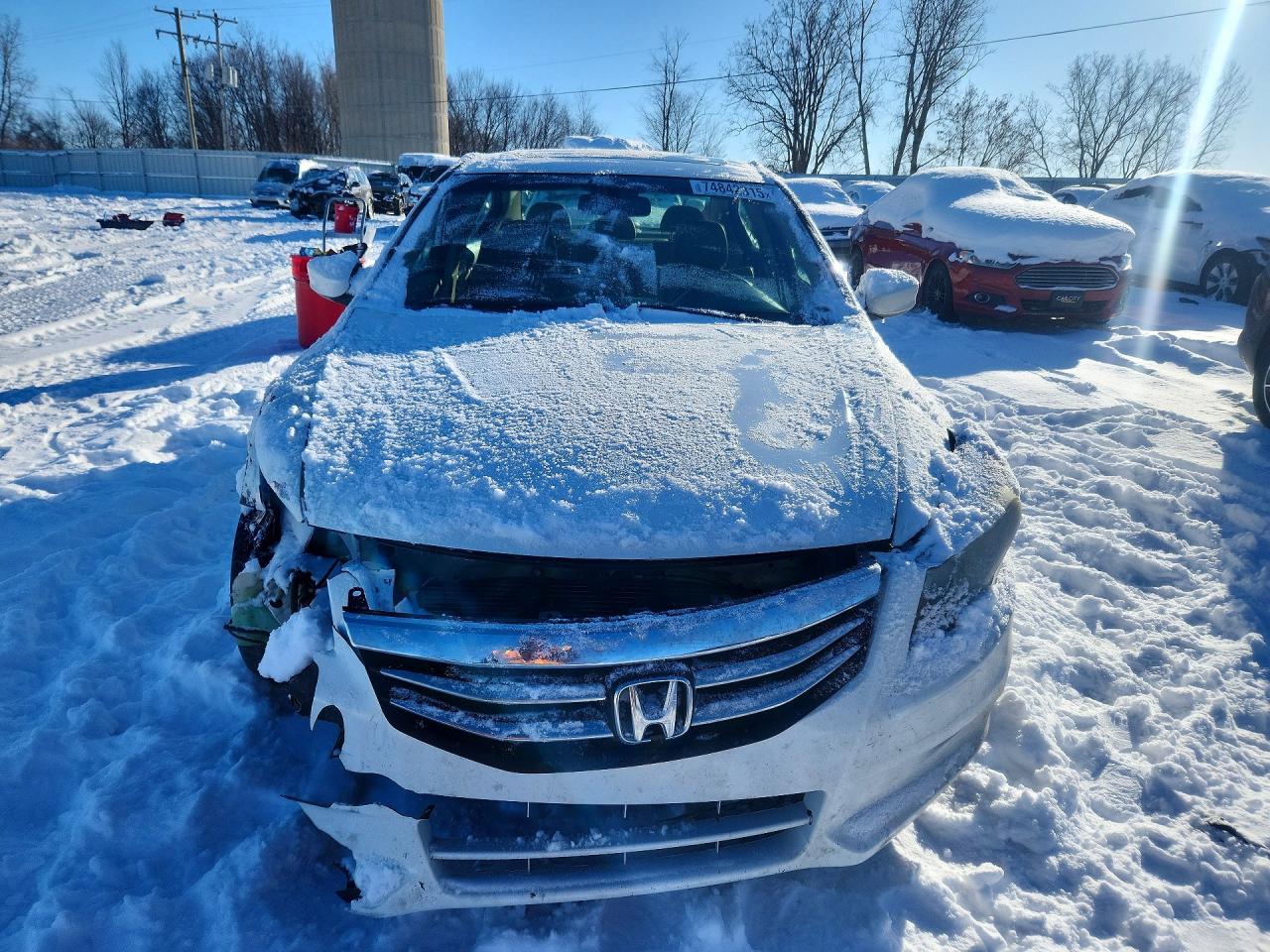 2012 Honda Accord Exl White vin: 1HGCP3F84CA039925