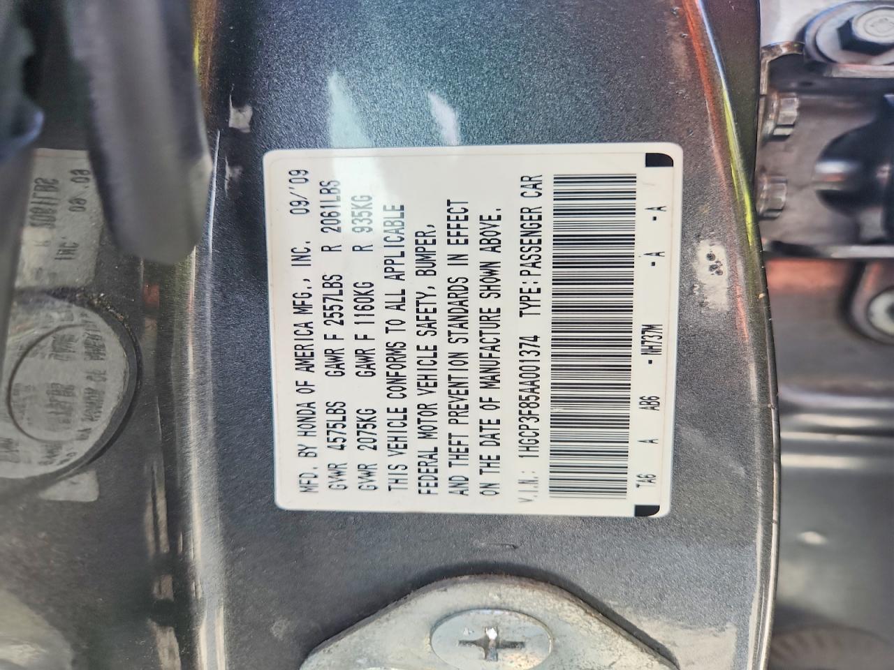 2010 Honda Accord Exl Gray vin: 1HGCP3F85AA001374