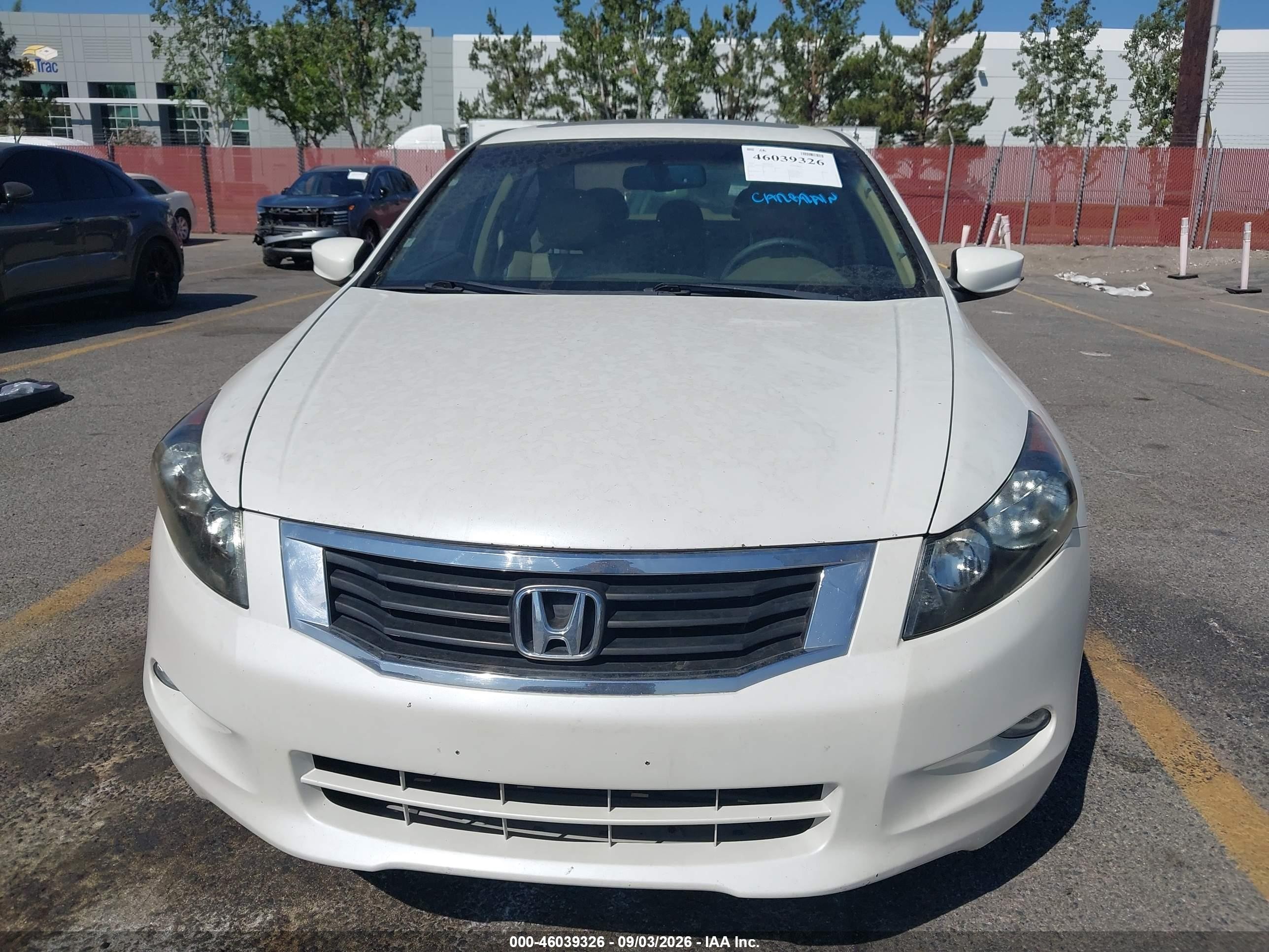 2010 Honda Accord 3.5 Ex-l White vin: 1HGCP3F85AA026467