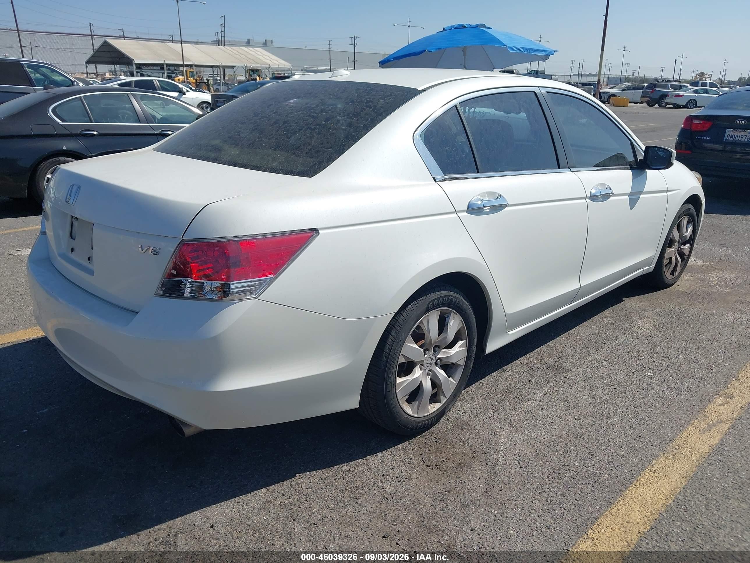 2010 Honda Accord 3.5 Ex-l White vin: 1HGCP3F85AA026467
