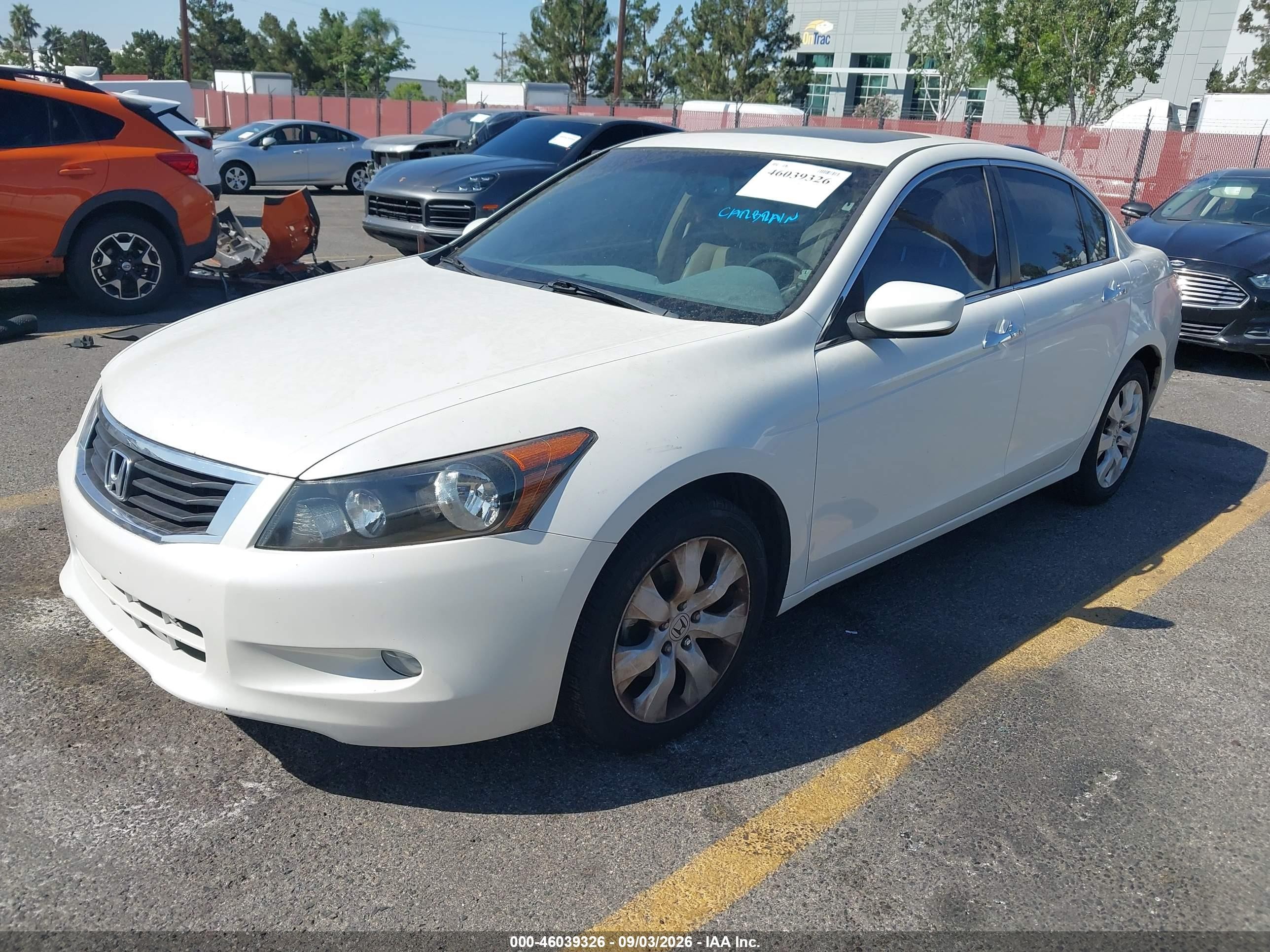 2010 Honda Accord 3.5 Ex-l White vin: 1HGCP3F85AA026467