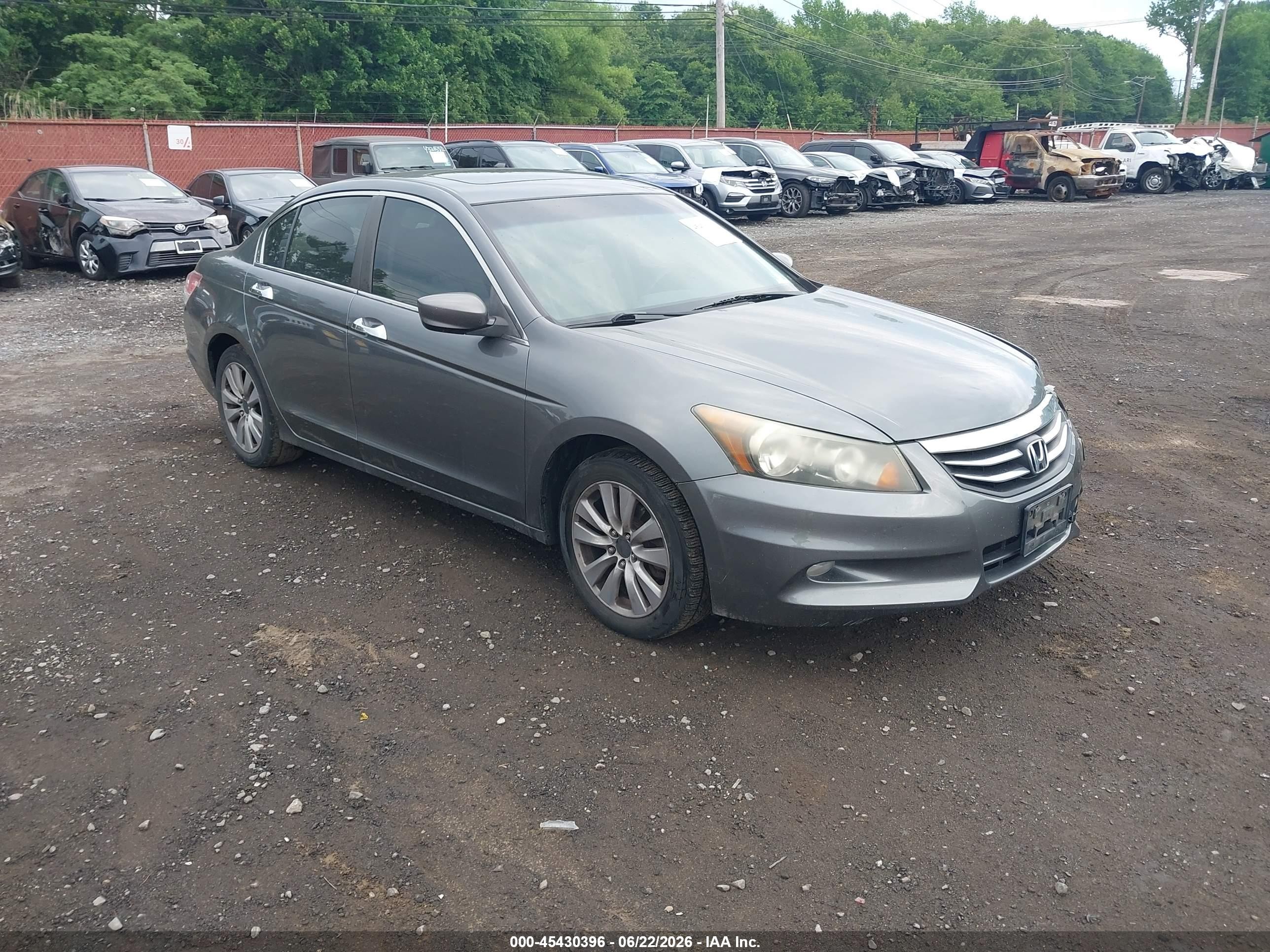 2011 Honda Accord 3.5 Ex-l Gray vin: 1HGCP3F85BA004633