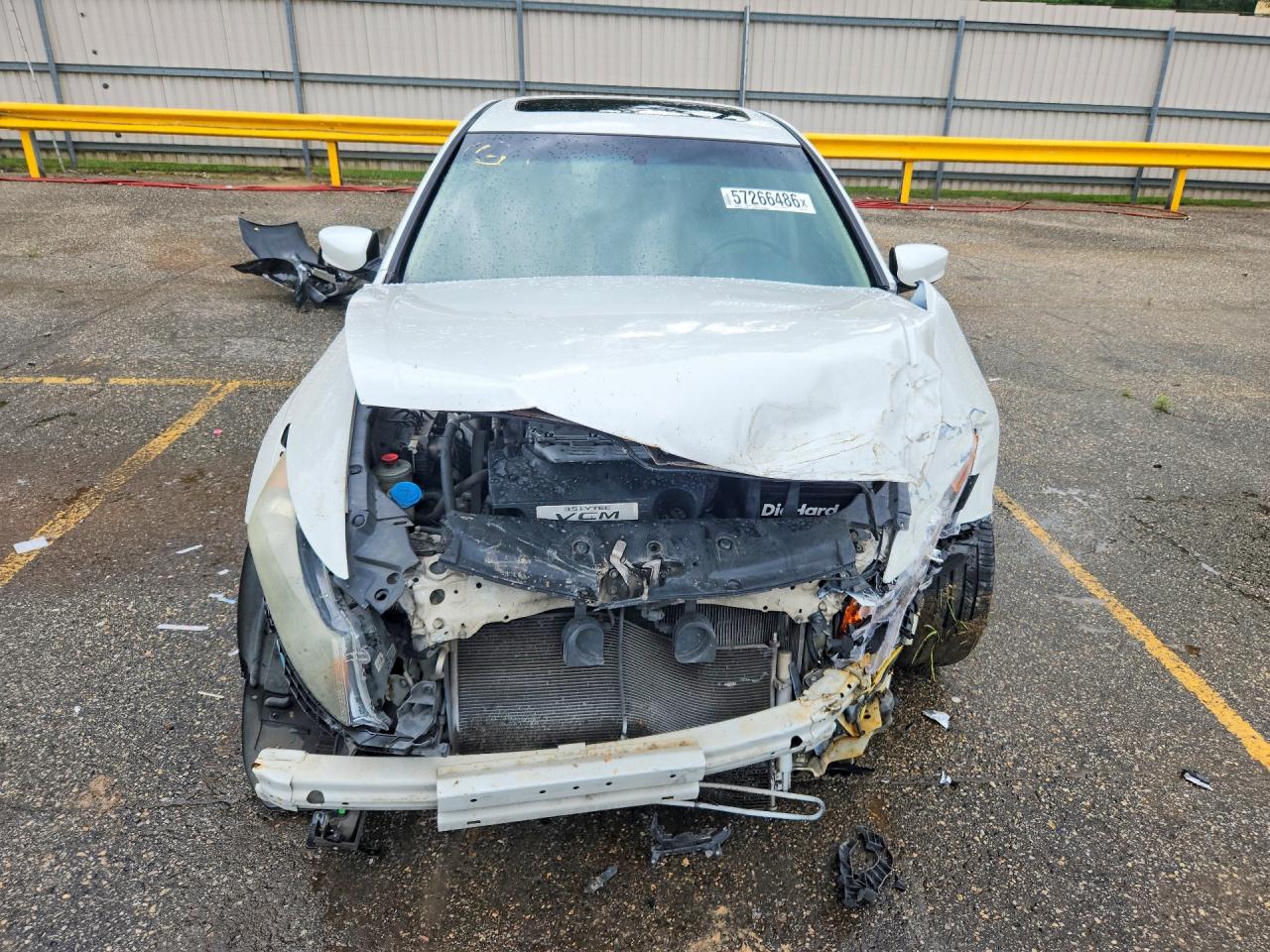 2012 Honda Accord Exl White vin: 1HGCP3F85CA011468