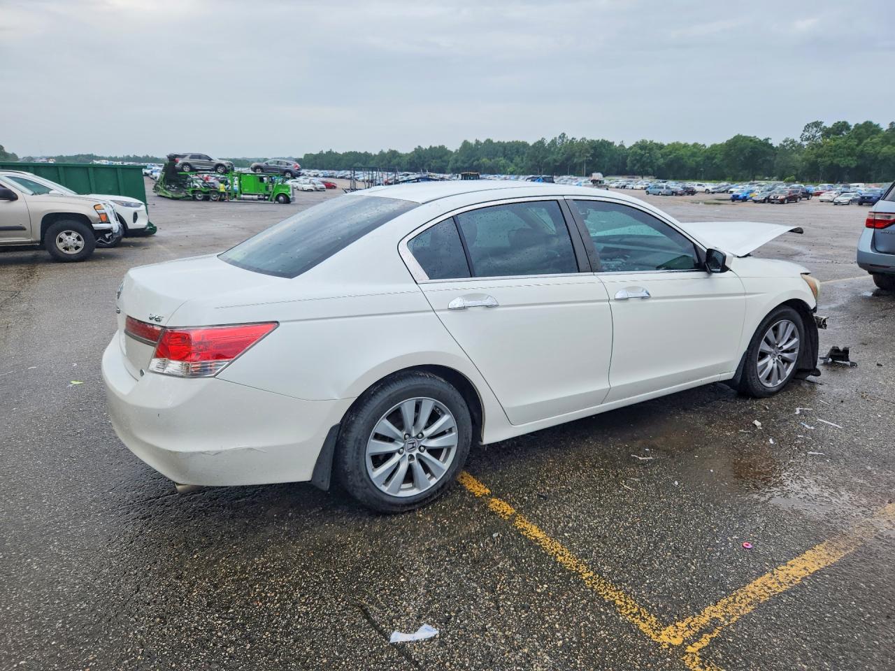 2012 Honda Accord Exl White vin: 1HGCP3F85CA011468