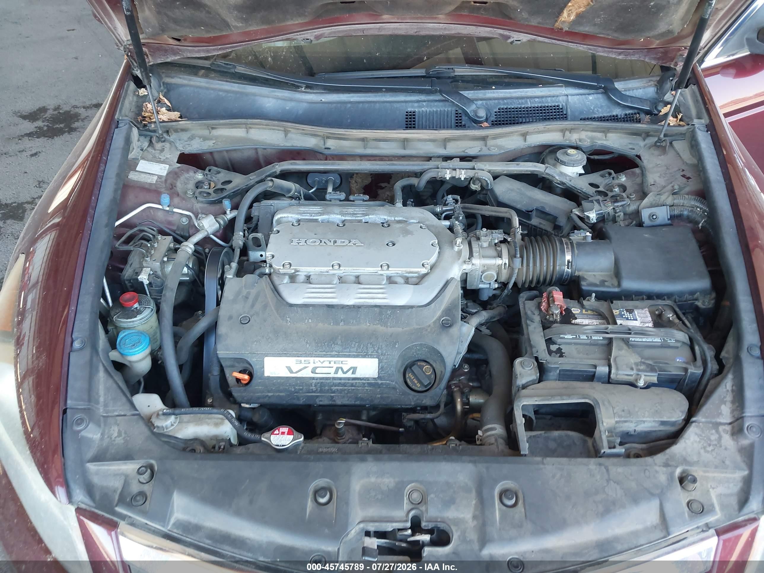 2012 Honda Accord 3.5 Ex-l Бордовый vin: 1HGCP3F85CA016895
