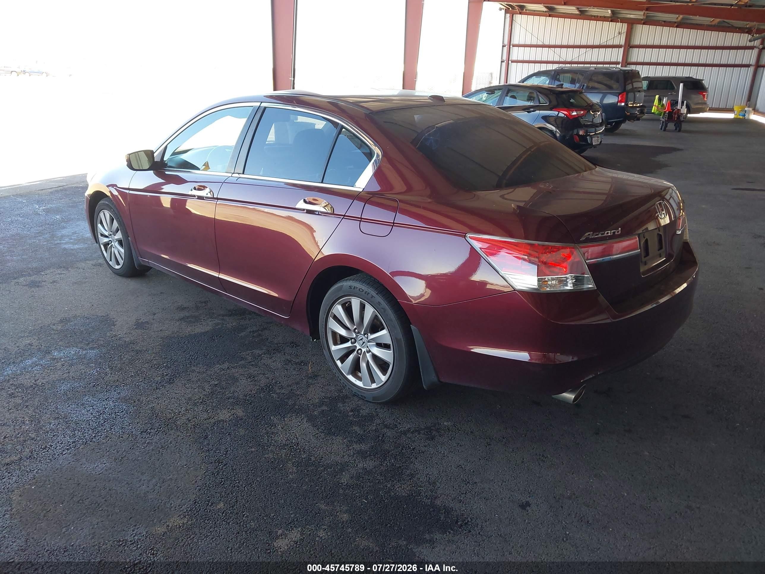 2012 Honda Accord 3.5 Ex-l Бордовый vin: 1HGCP3F85CA016895