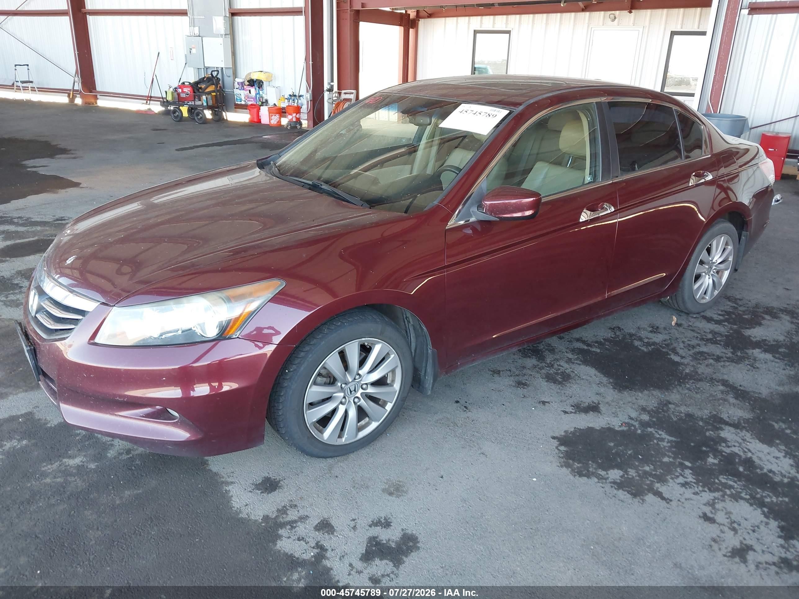 2012 Honda Accord 3.5 Ex-l Бордовый vin: 1HGCP3F85CA016895