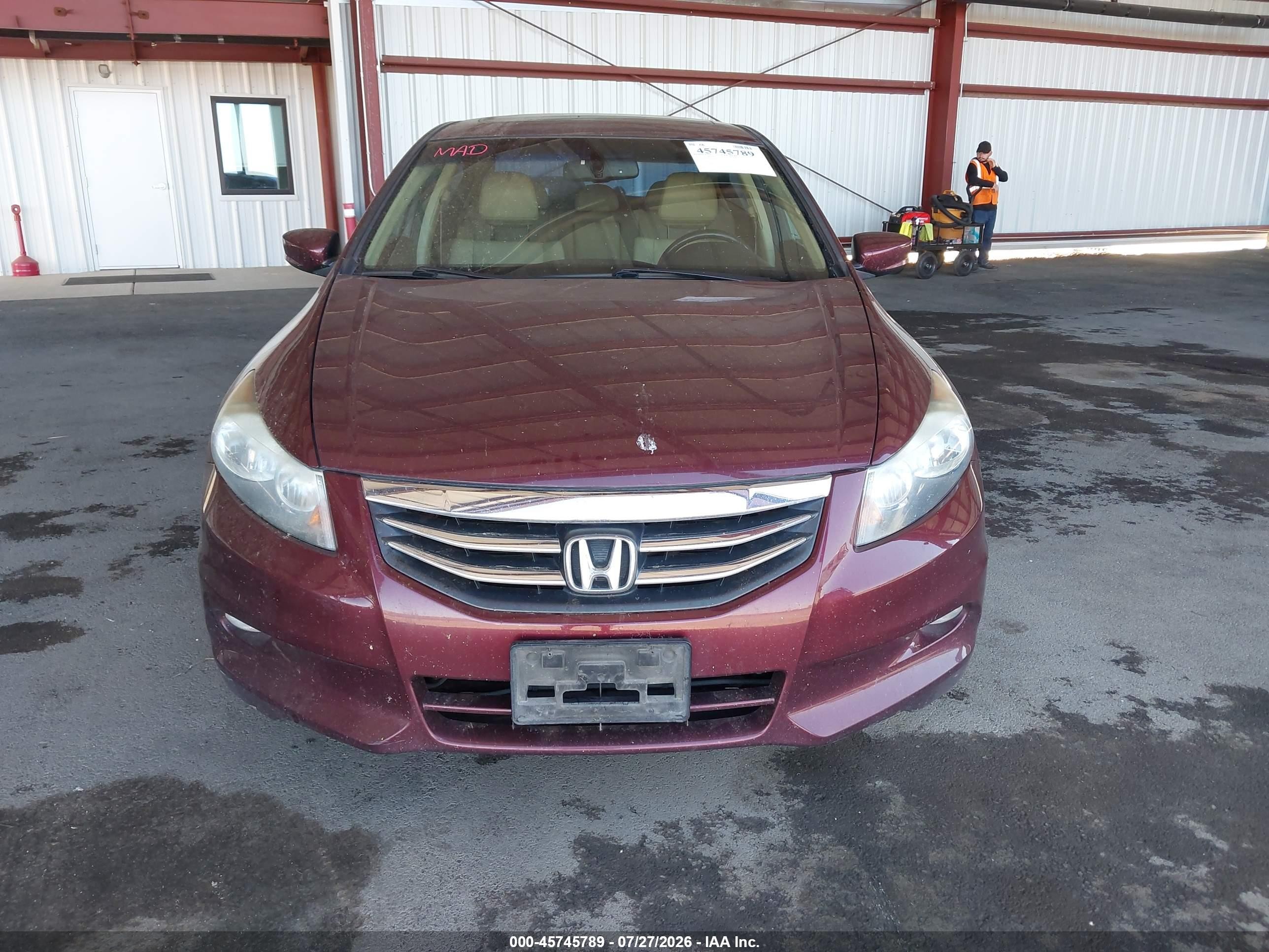 2012 Honda Accord 3.5 Ex-l Бордовый vin: 1HGCP3F85CA016895