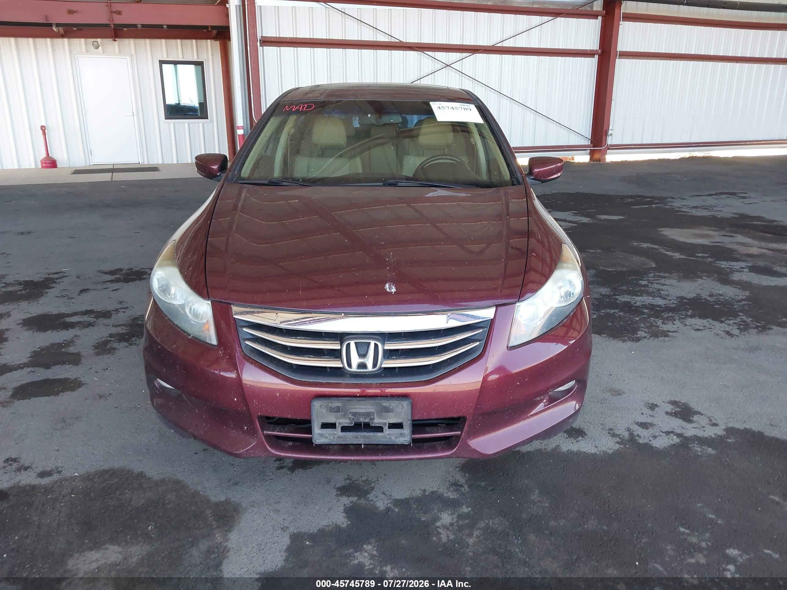 2012 Honda Accord 3.5 Ex-l Бордовый vin: 1HGCP3F85CA016895