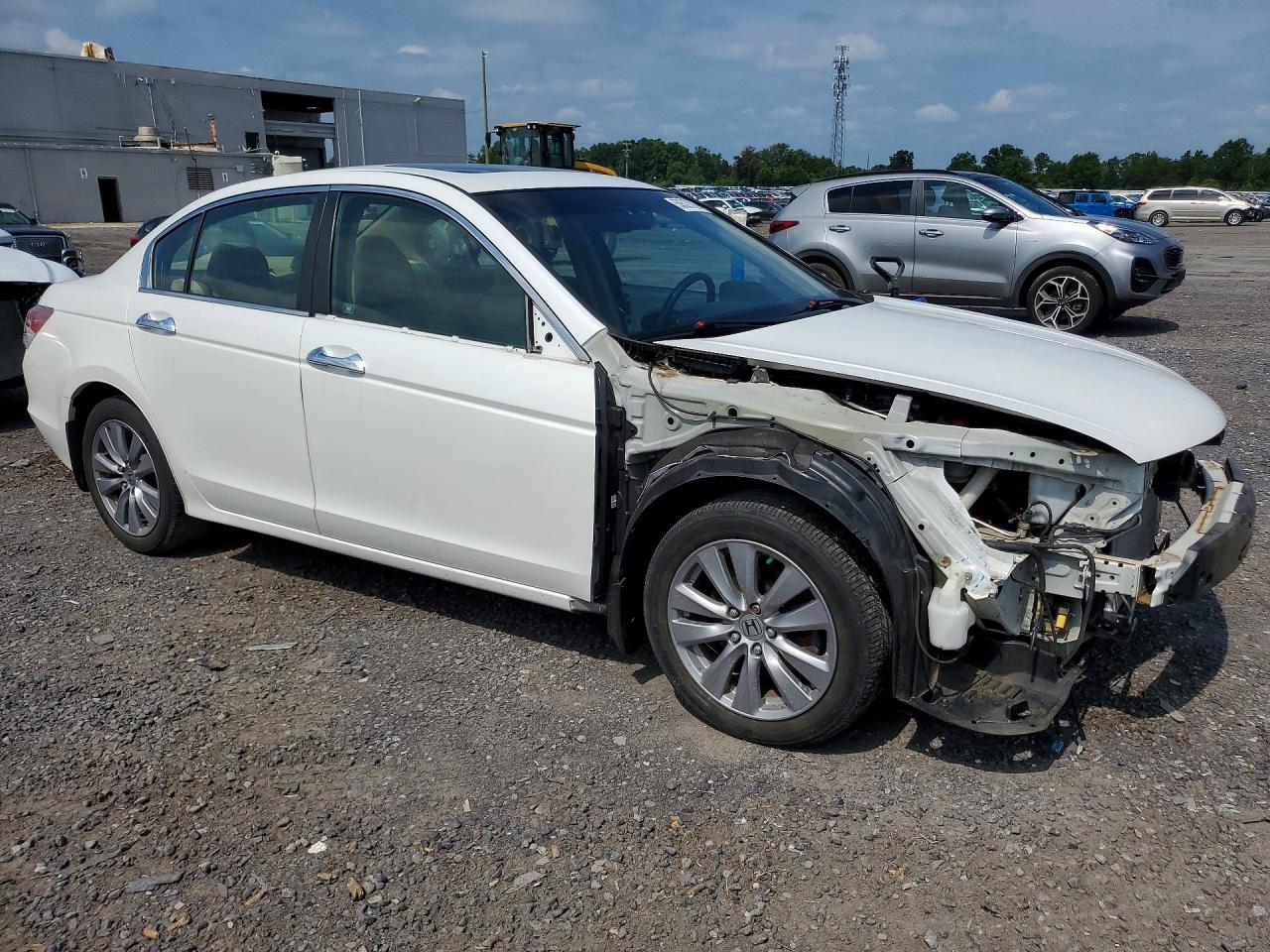 2012 Honda Accord Exl Белый vin: 1HGCP3F85CA027461