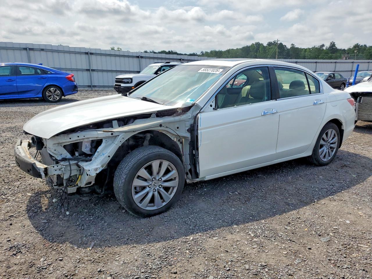 2012 Honda Accord Exl Белый vin: 1HGCP3F85CA027461