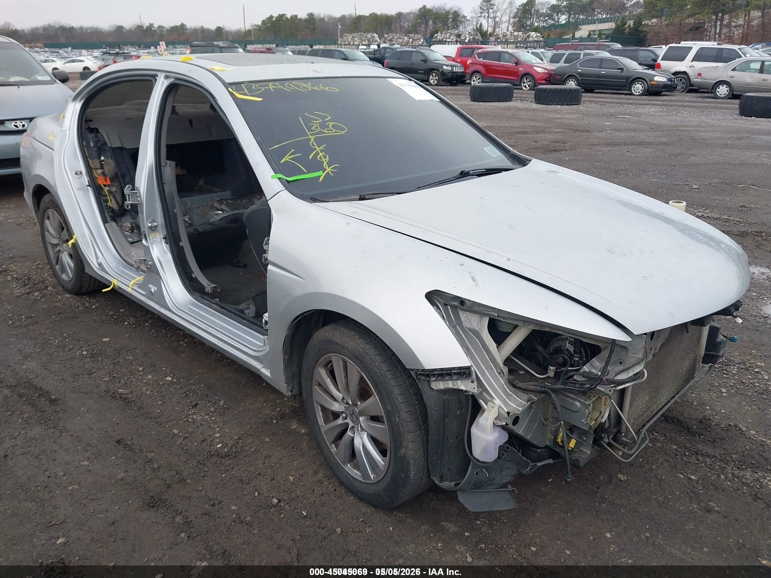 2012 Honda Accord 3.5 Ex-l Серебряный vin: 1HGCP3F85CA033650