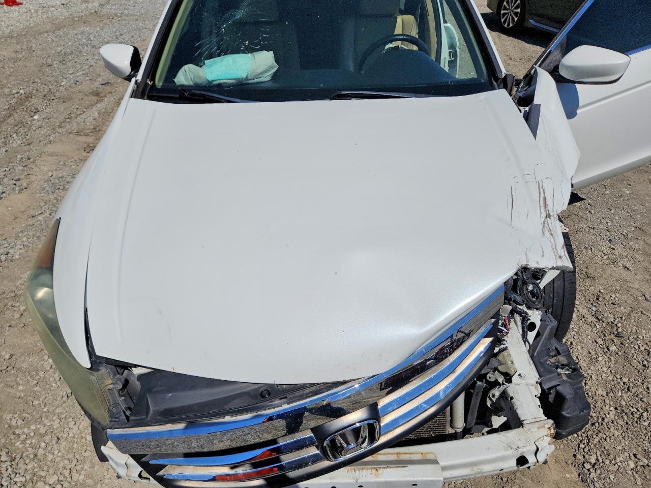 2012 Honda Accord Exl White vin: 1HGCP3F85CA033728