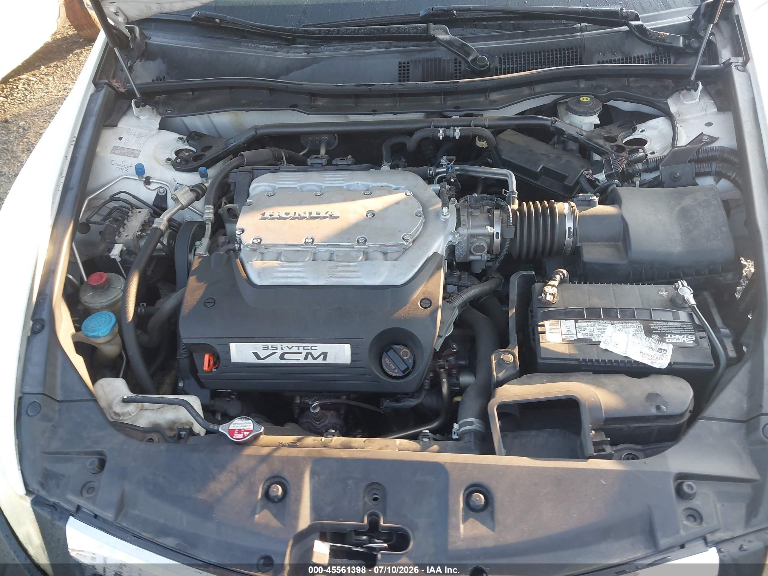 2012 Honda Accord 3.5 Ex-l White vin: 1HGCP3F85CA036354