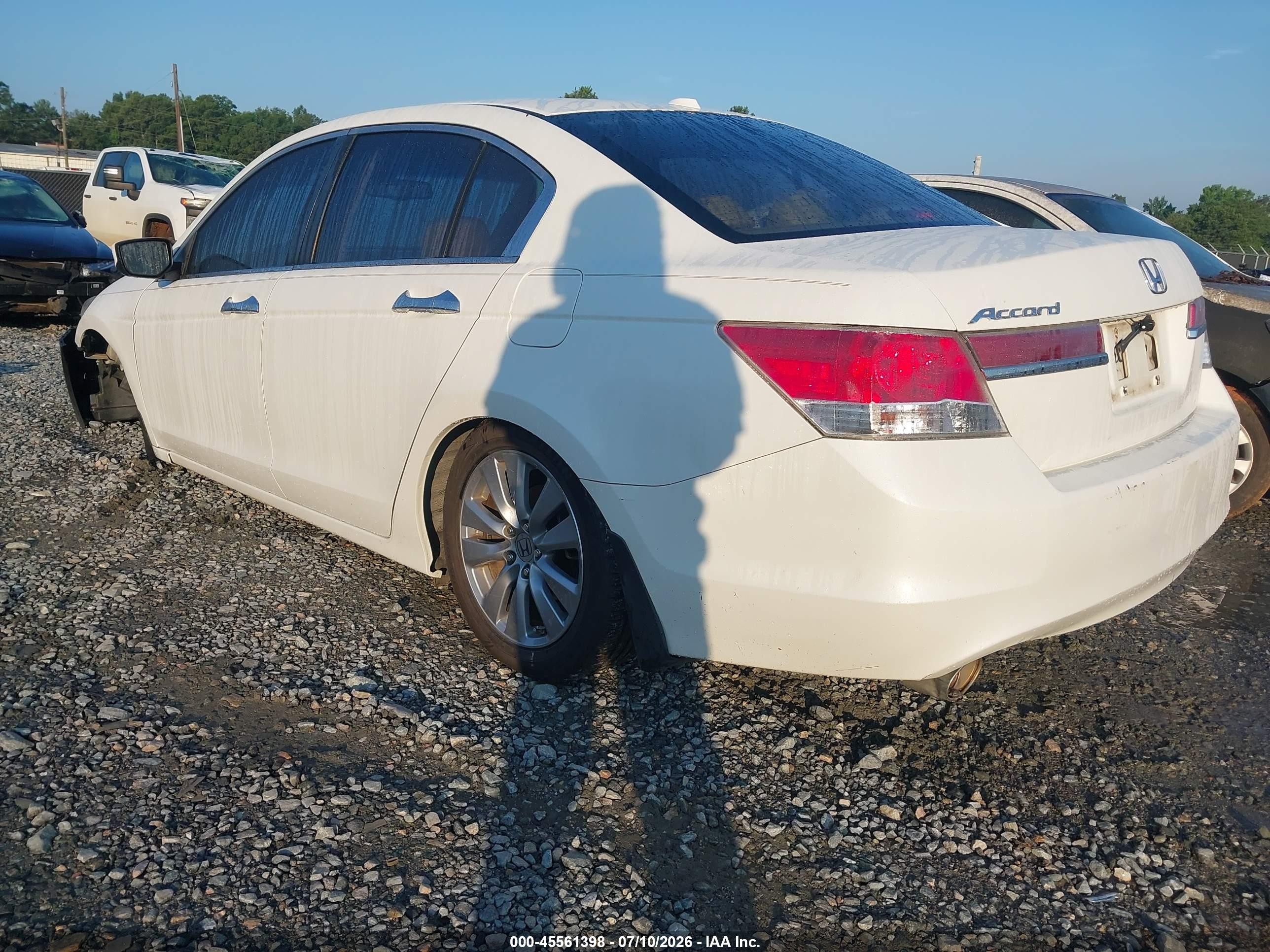 2012 Honda Accord 3.5 Ex-l White vin: 1HGCP3F85CA036354