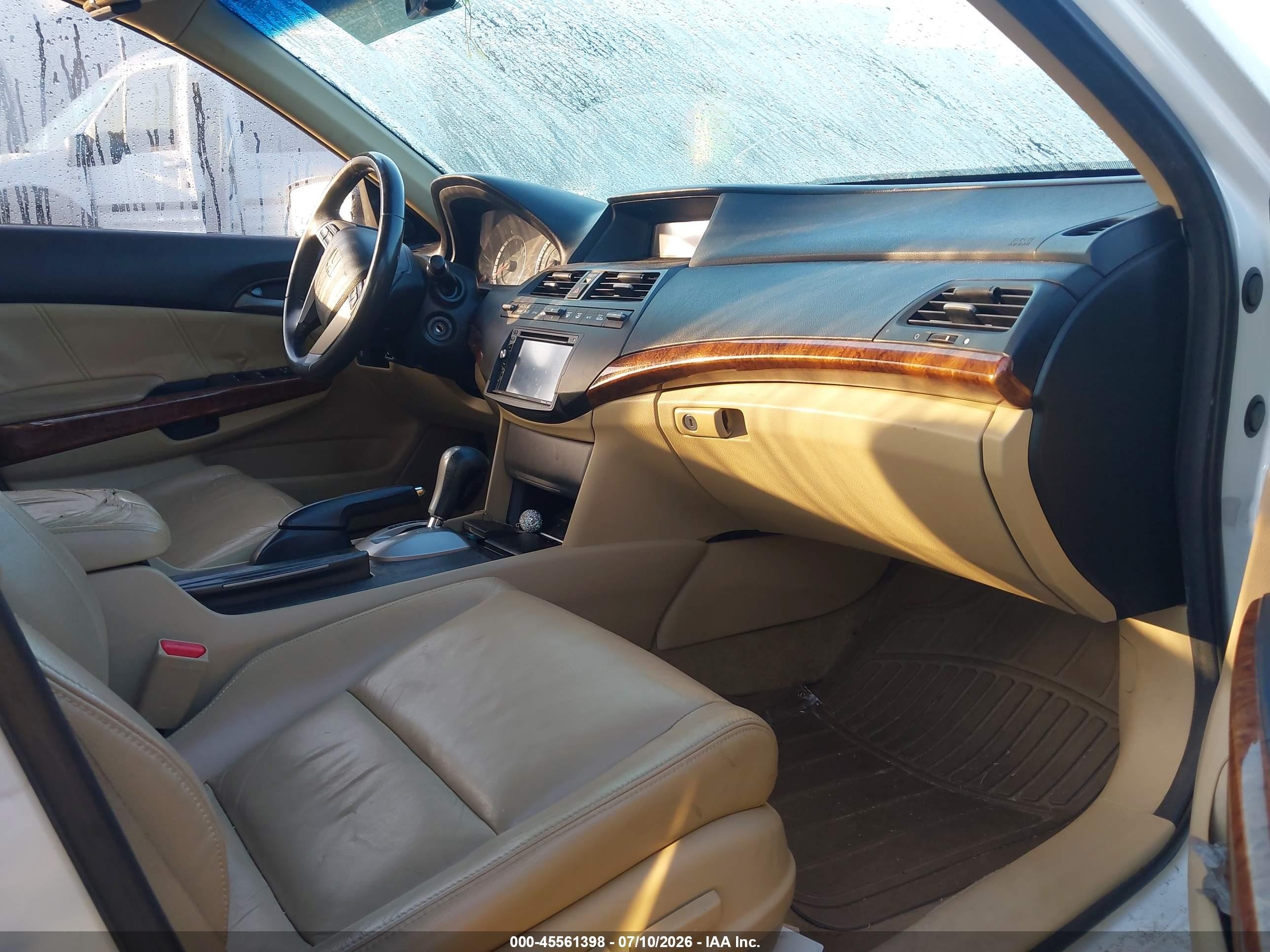 2012 Honda Accord 3.5 Ex-l White vin: 1HGCP3F85CA036354