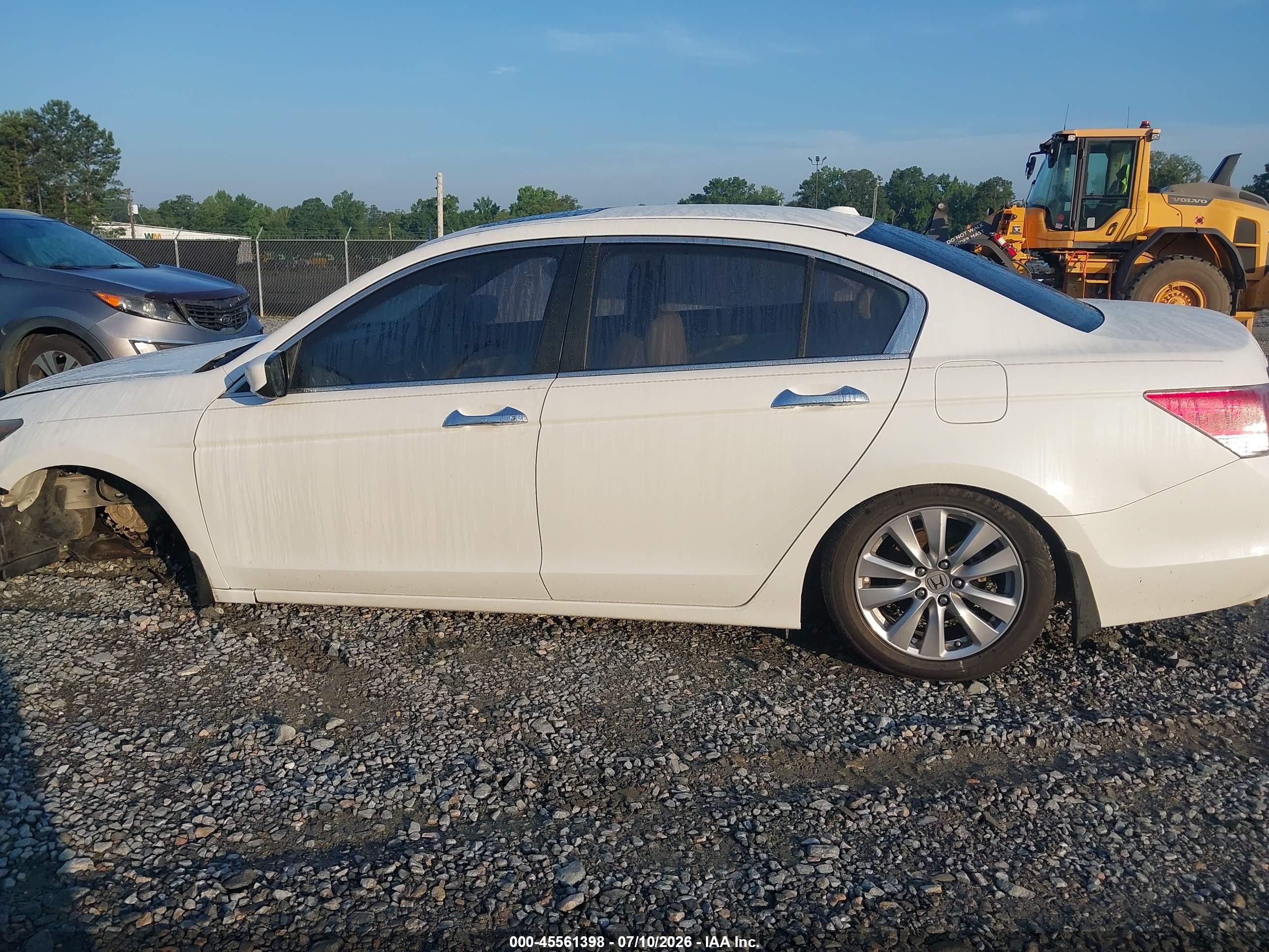 2012 Honda Accord 3.5 Ex-l White vin: 1HGCP3F85CA036354