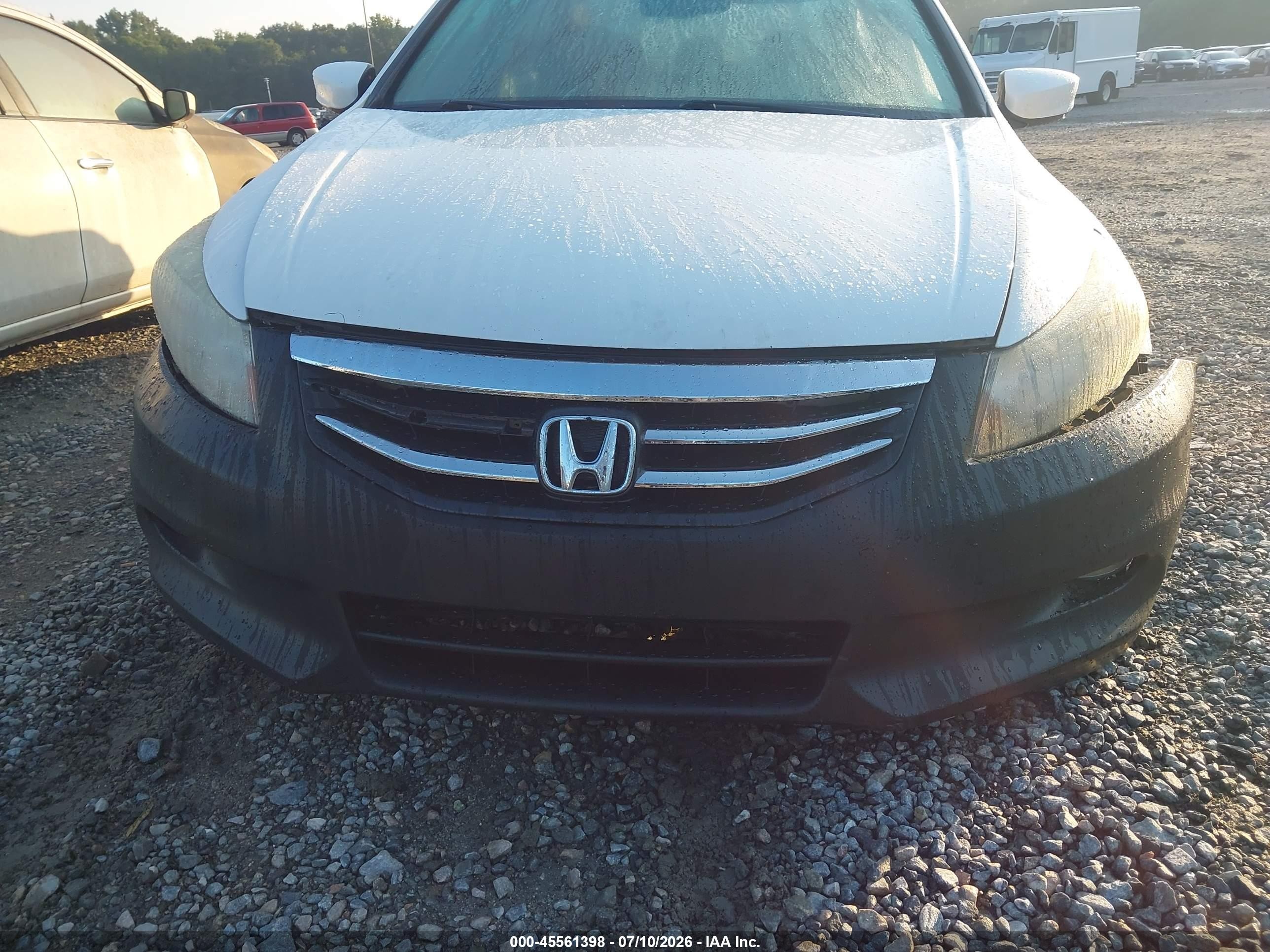 2012 Honda Accord 3.5 Ex-l White vin: 1HGCP3F85CA036354
