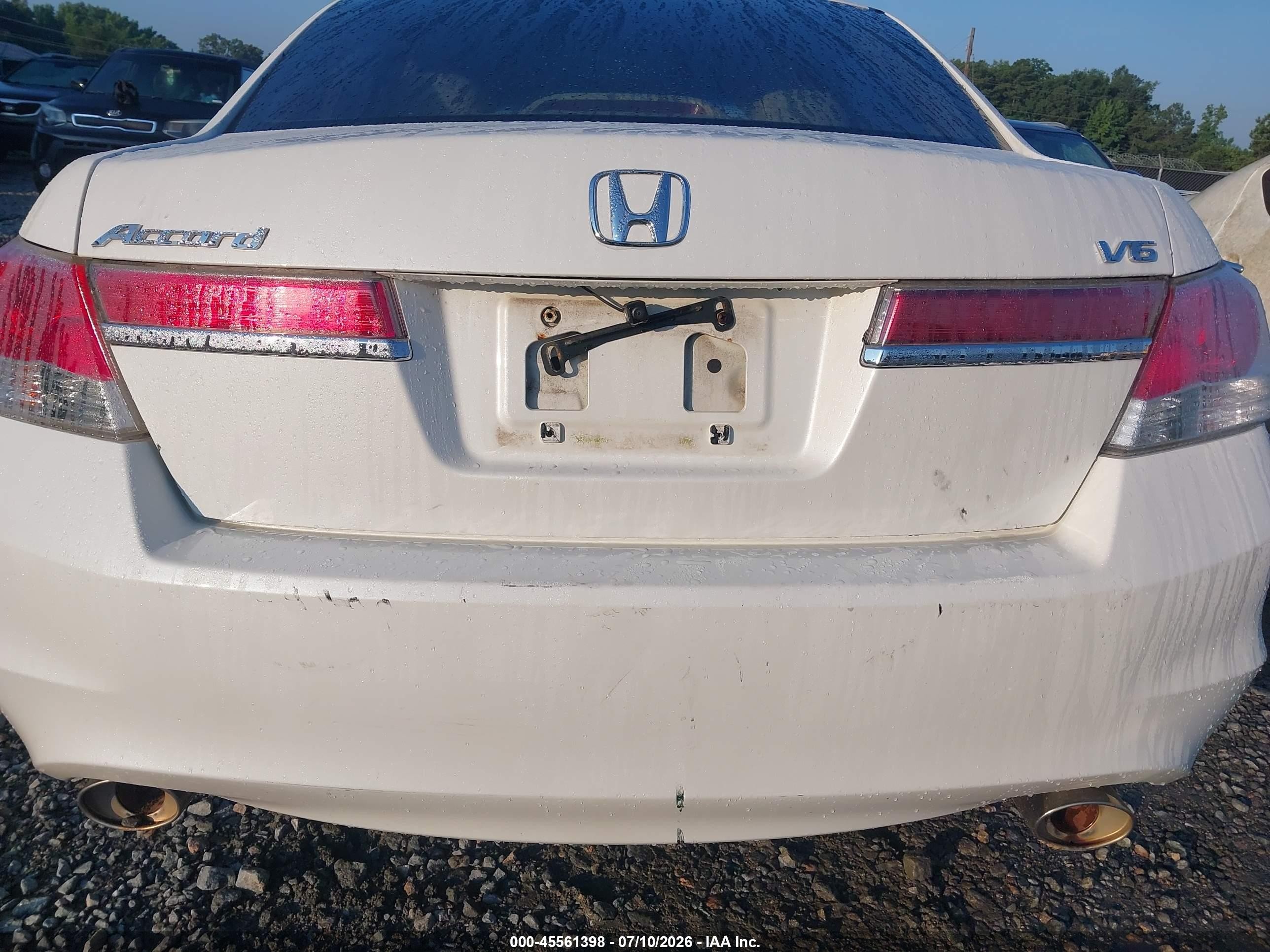 2012 Honda Accord 3.5 Ex-l White vin: 1HGCP3F85CA036354