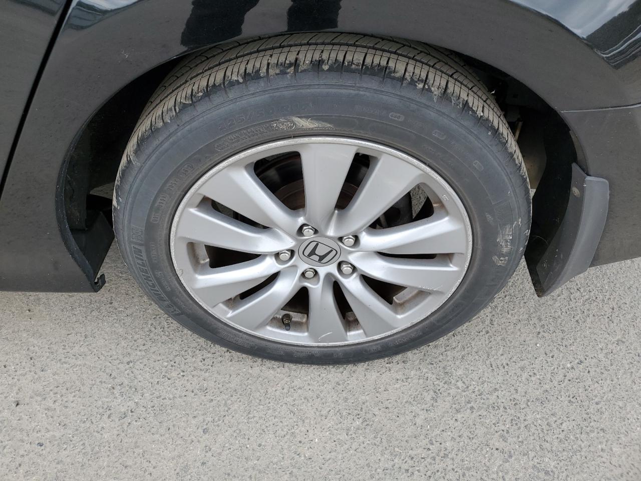 2012 Honda Accord Exl Black vin: 1HGCP3F85CA037987 Damage: Left Rear Wheel, Curb Rash, 3 To 4 Inches