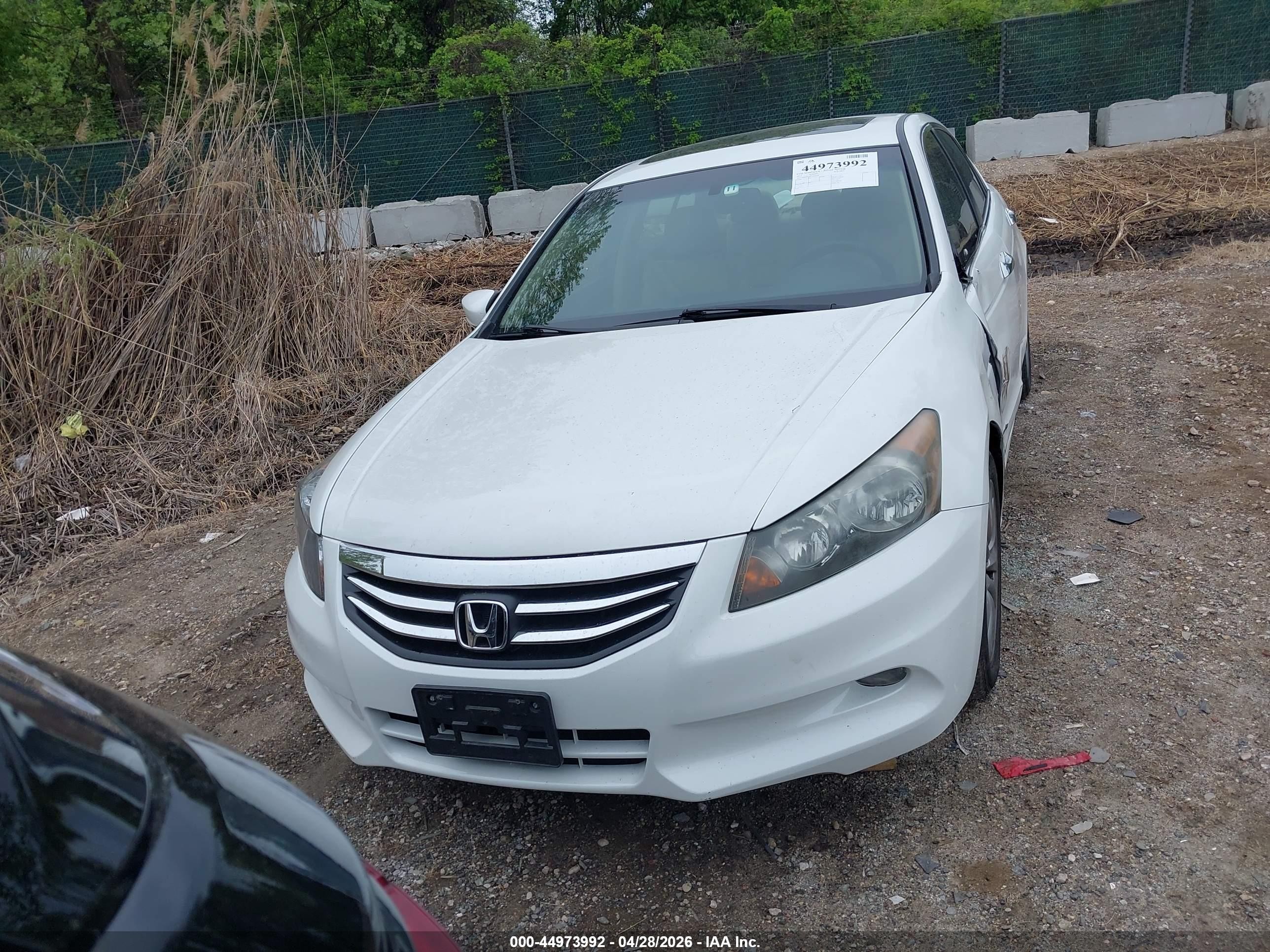 2012 Honda Accord 3.5 Ex-l White vin: 1HGCP3F85CA038248