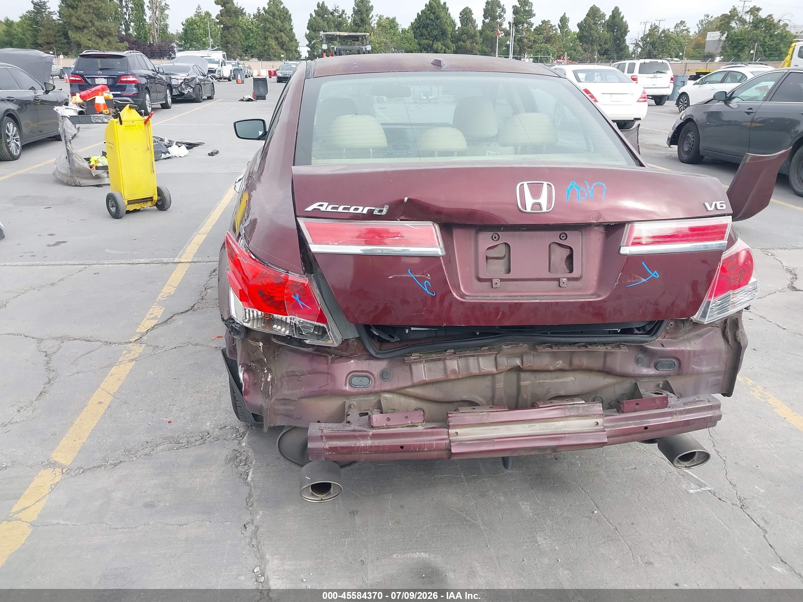 2012 Honda Accord 3.5 Ex-l Burgundy vin: 1HGCP3F85CA040209