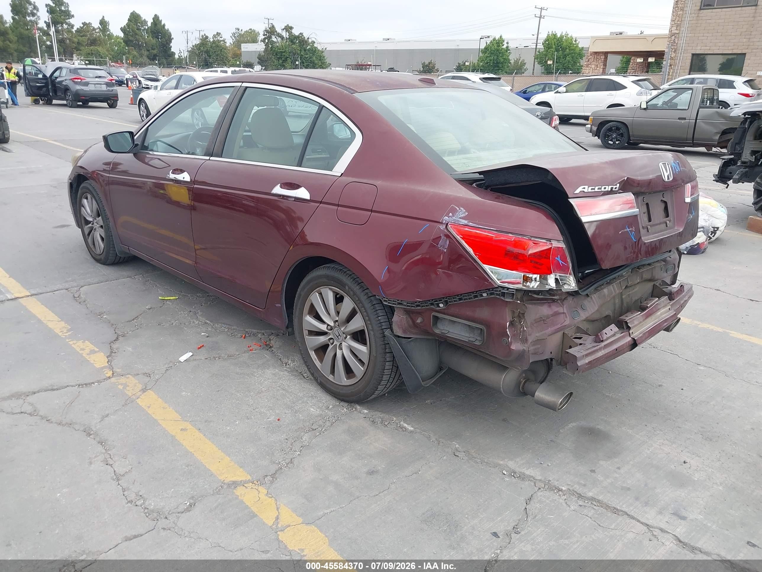 2012 Honda Accord 3.5 Ex-l Burgundy vin: 1HGCP3F85CA040209